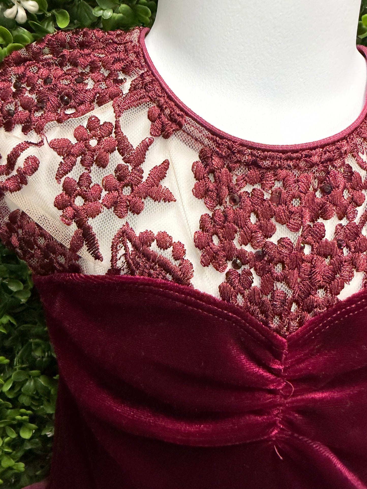 Child Small Maroon Ballet Costume