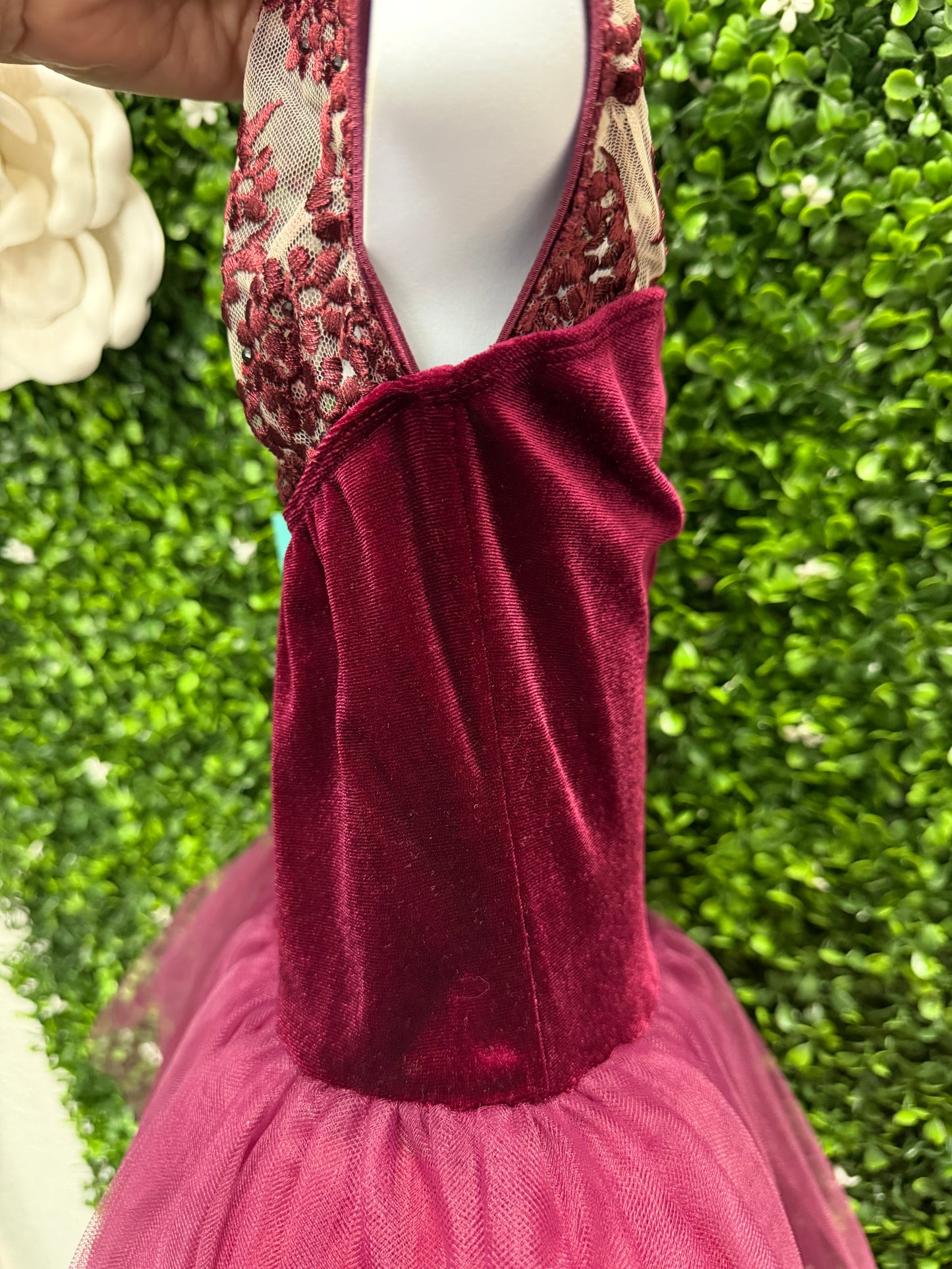 Child Small Maroon Ballet Costume