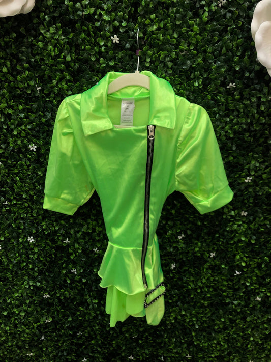 Child Intermediate Lime Green Zip Jacket Costume