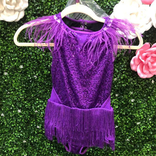 Child Intermediate Purple Fringe Sequin Costume