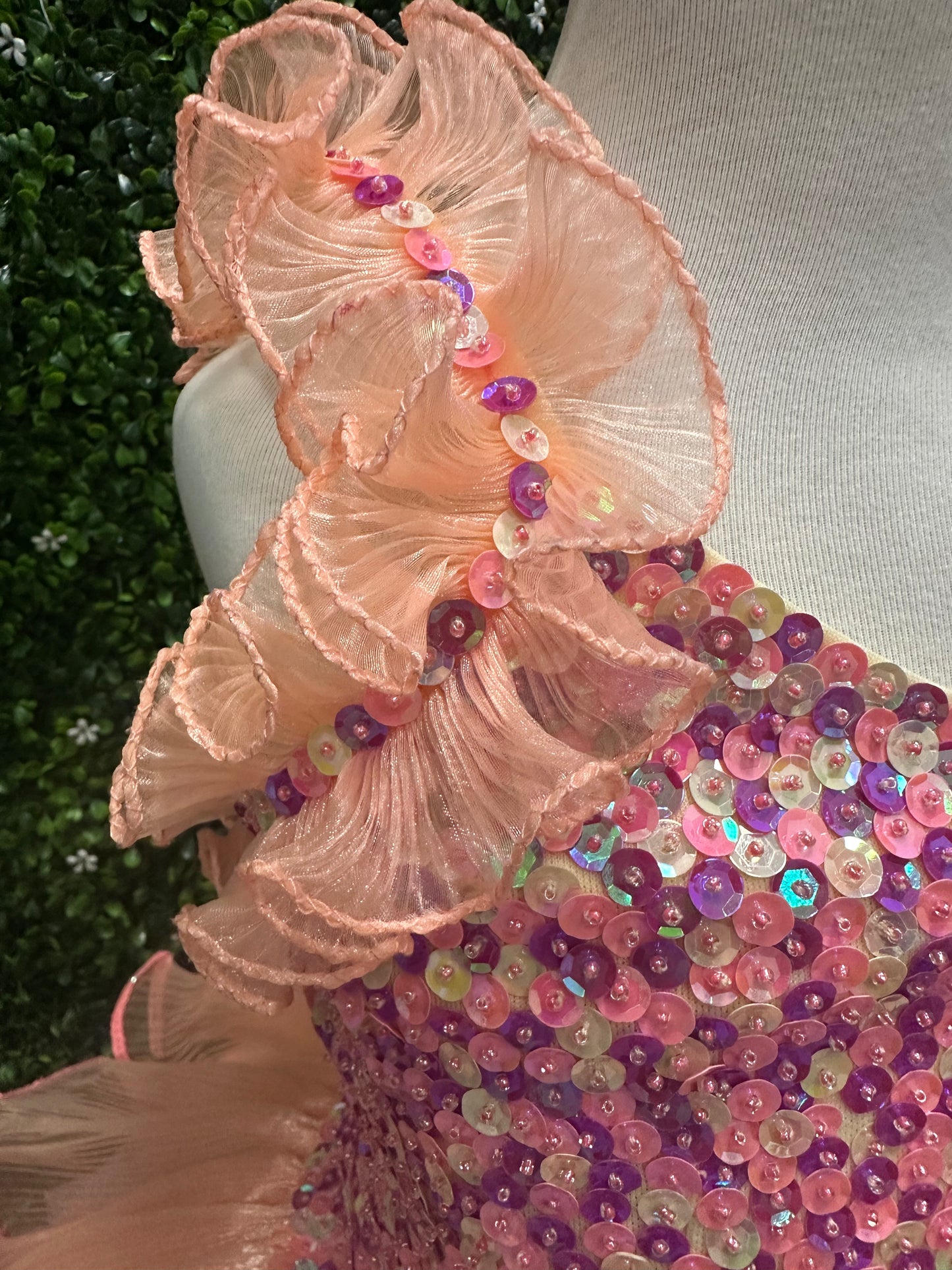 Child Medium 2 Piece Sequin Pink Costume