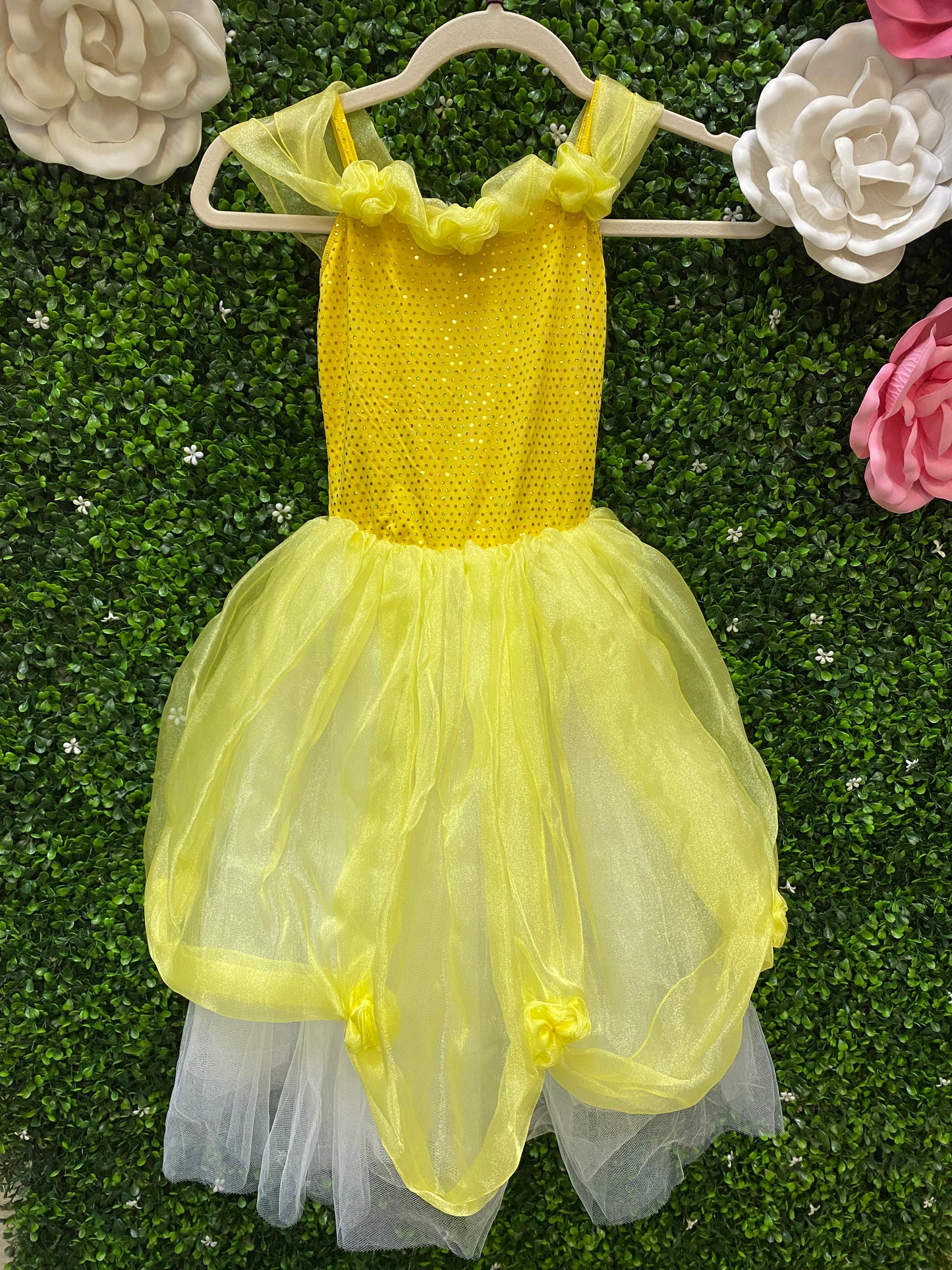 Child Small Yellow Polka Dot Dress