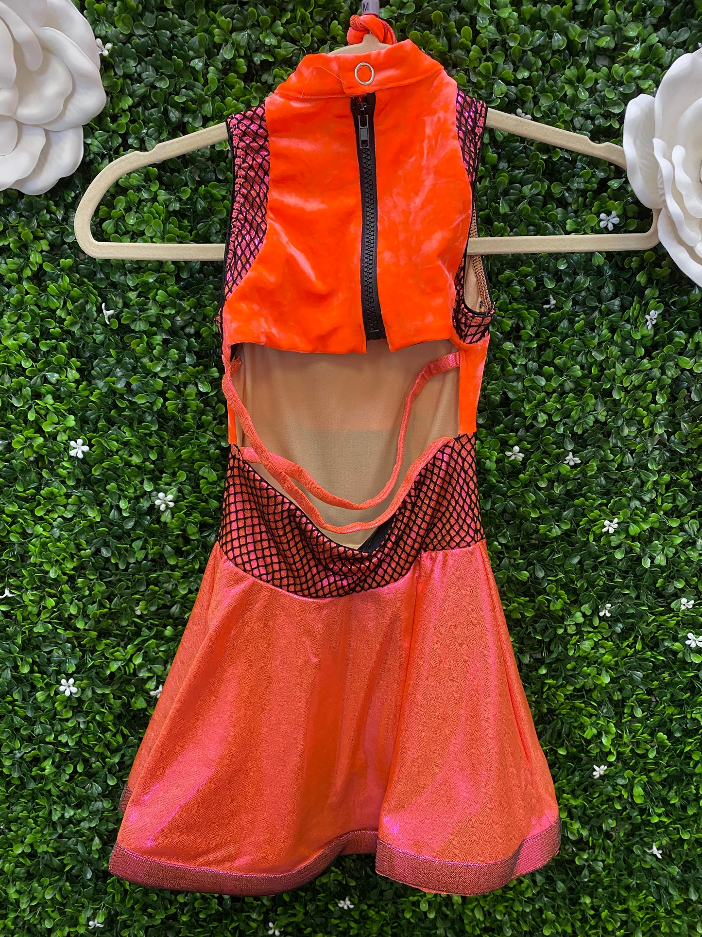 Child Medium Orange and Pink Net Costume