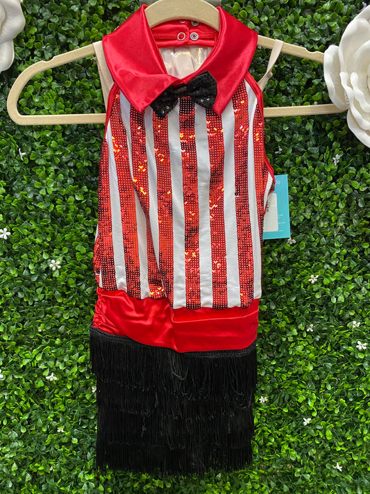 Child Large Red White Stripped Costume