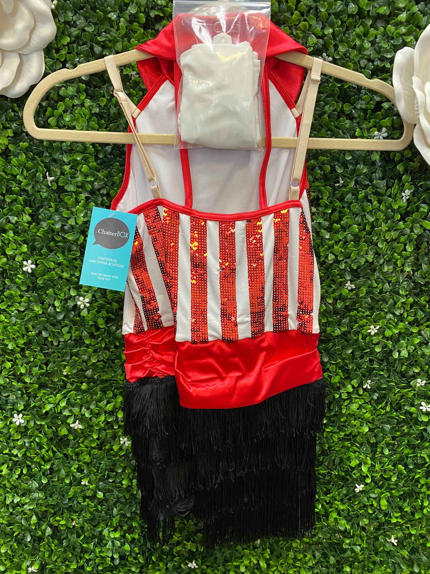 Child Large Red White Stripped Costume