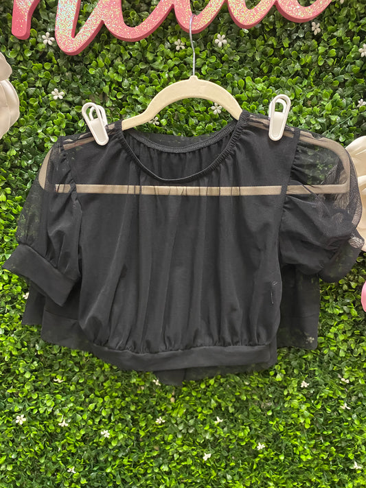 Adult Small Black Mesh 2 Piece