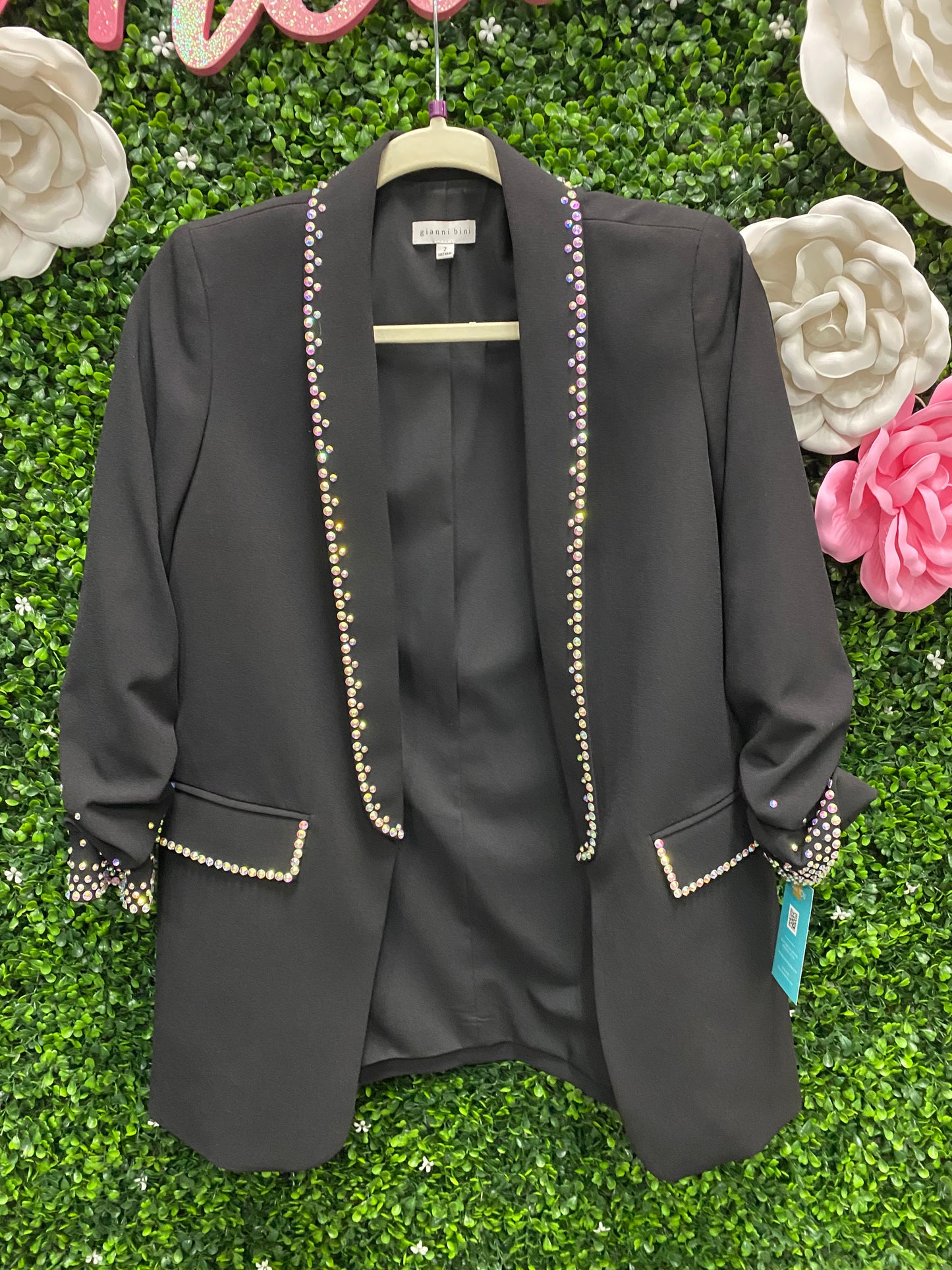 Adult Small Black Stoned Blazer