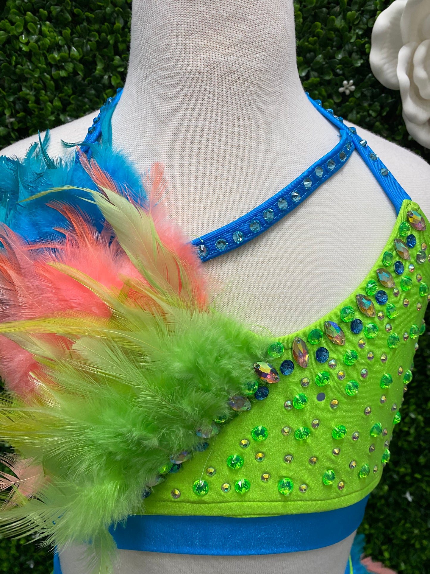 Child X-Large Green Blue 2 Piece Costume