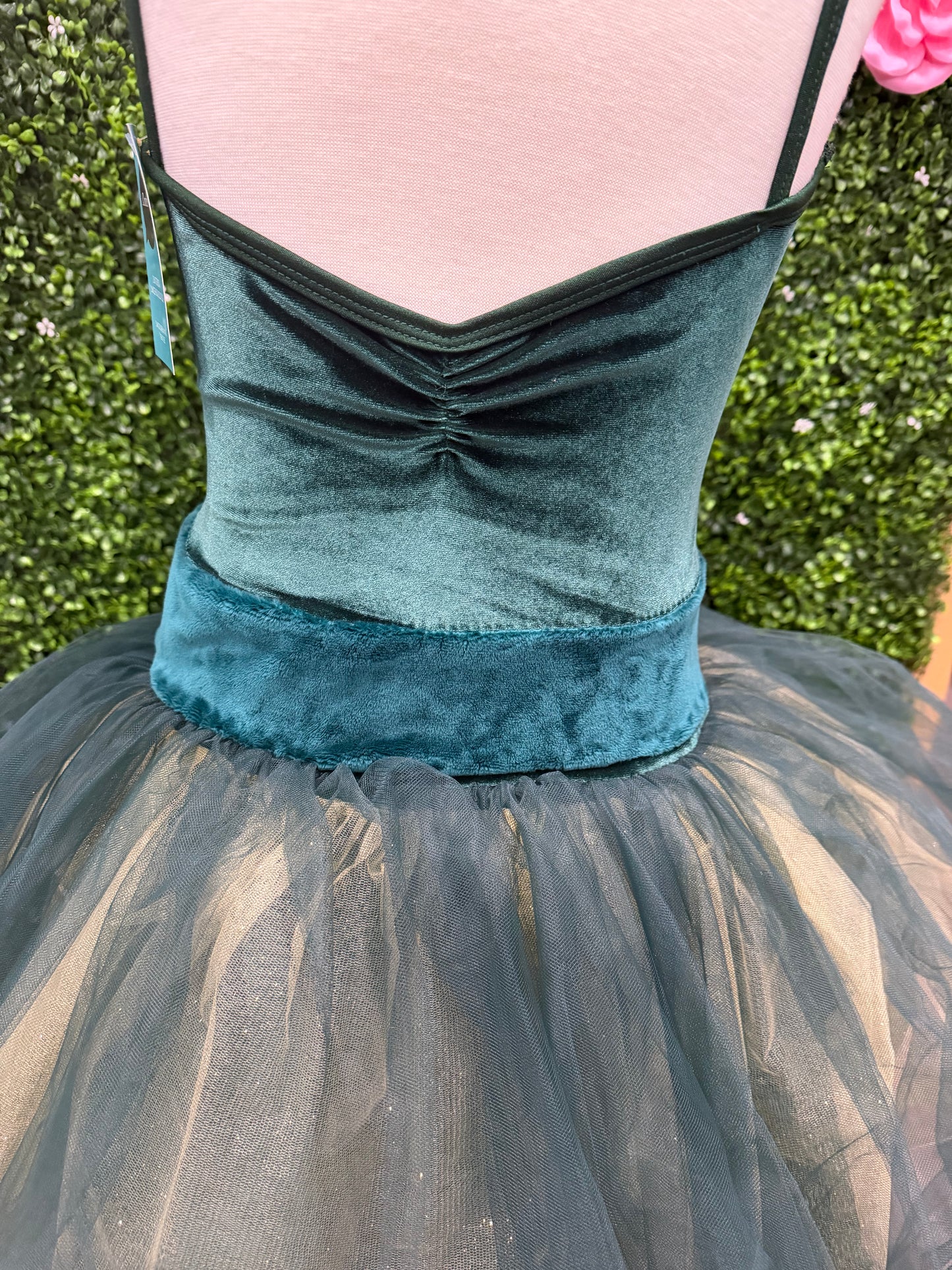 Adult Small Green and Gold Ballet Costume