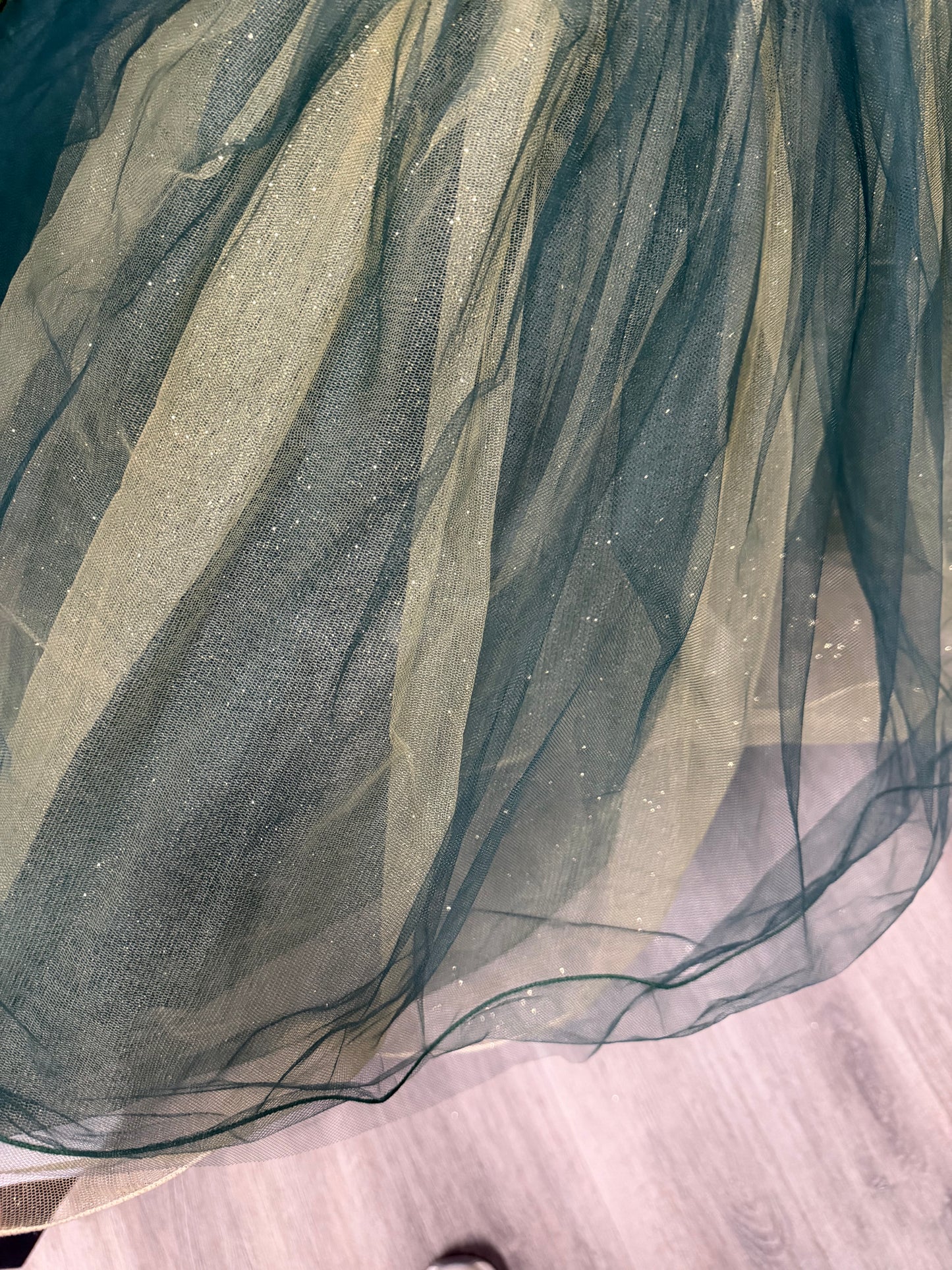 Adult Small Green and Gold Ballet Costume