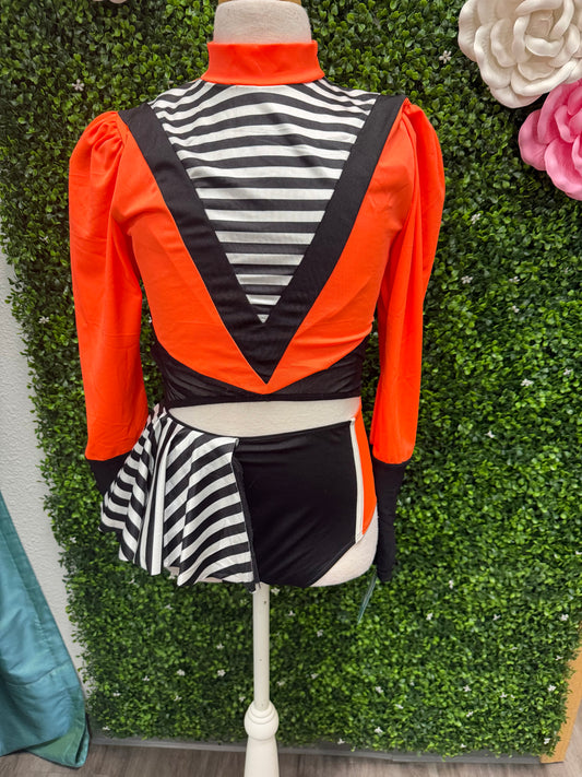 Adult Medium Orange and Black Leotard Costume
