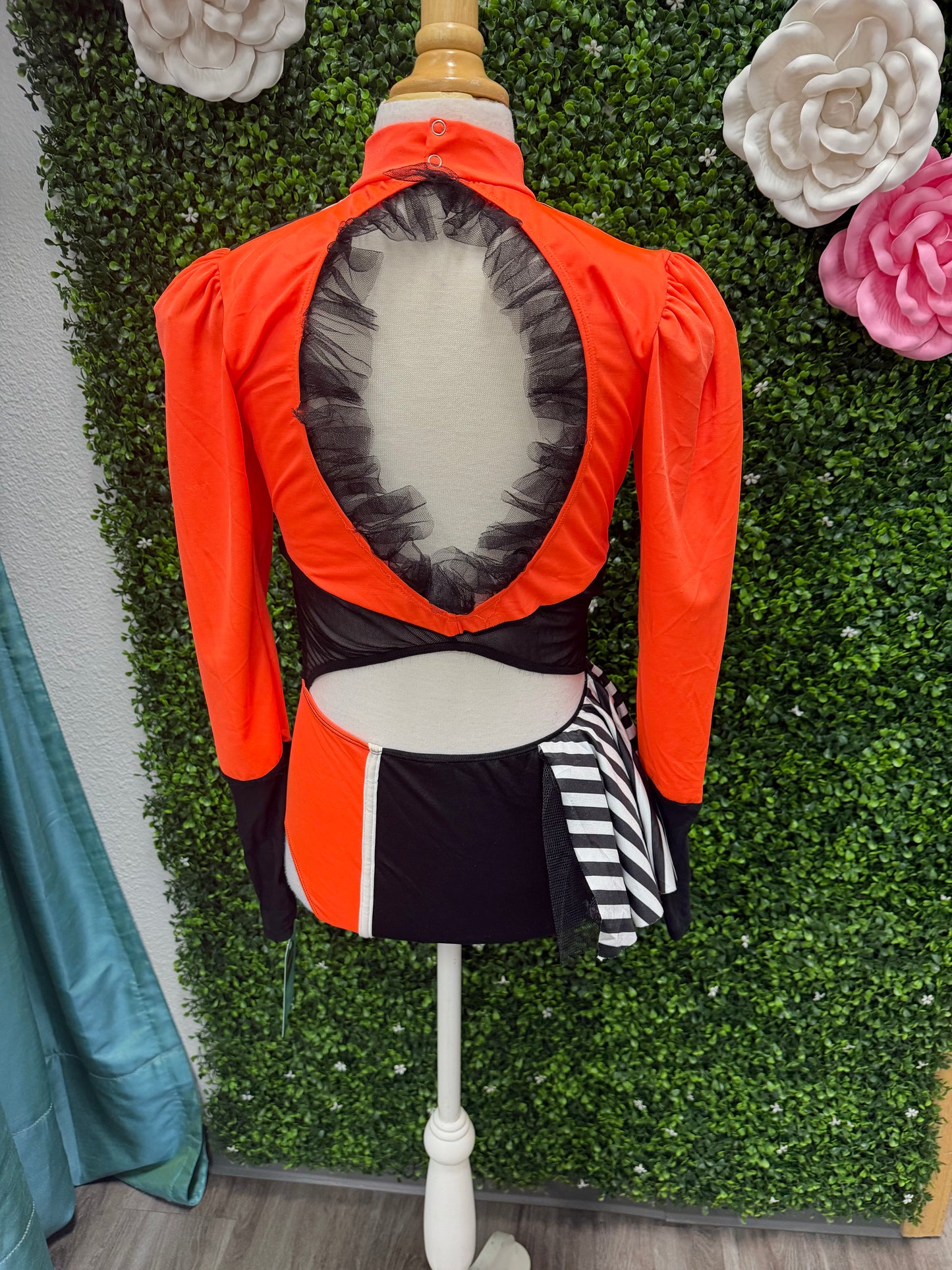 Adult Medium Orange and Black Leotard Costume
