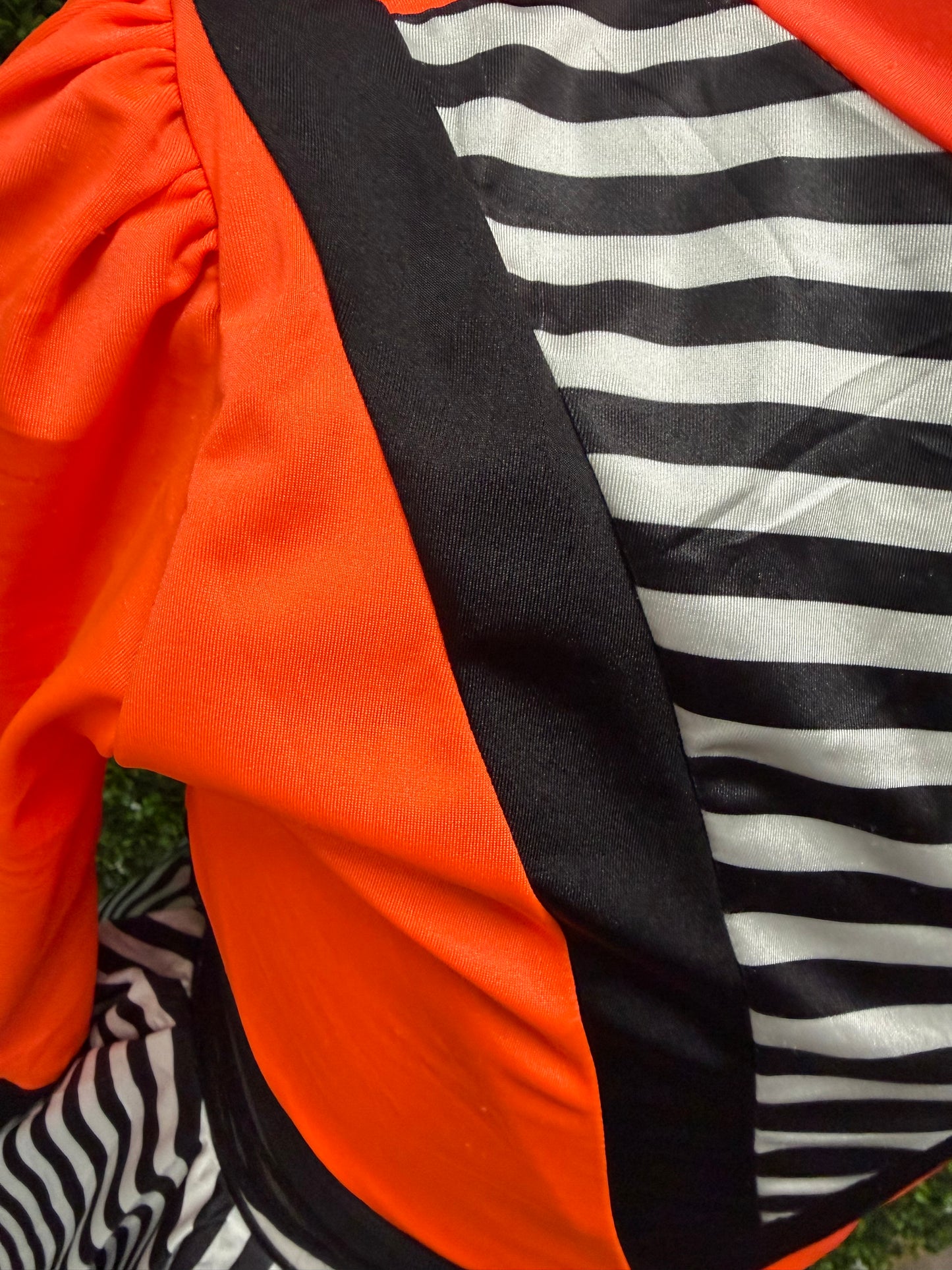 Adult Medium Orange and Black Leotard Costume