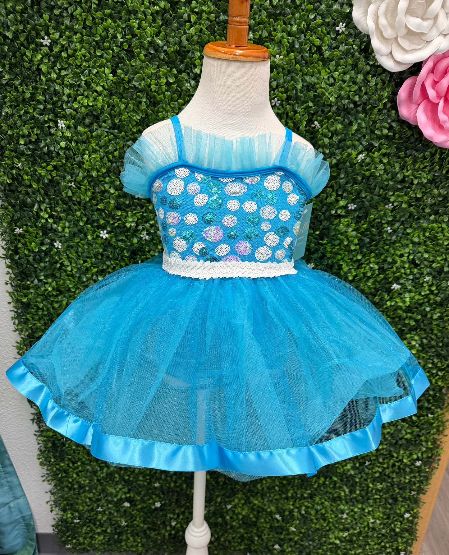 Child X-Small Blue Polka dot Costume