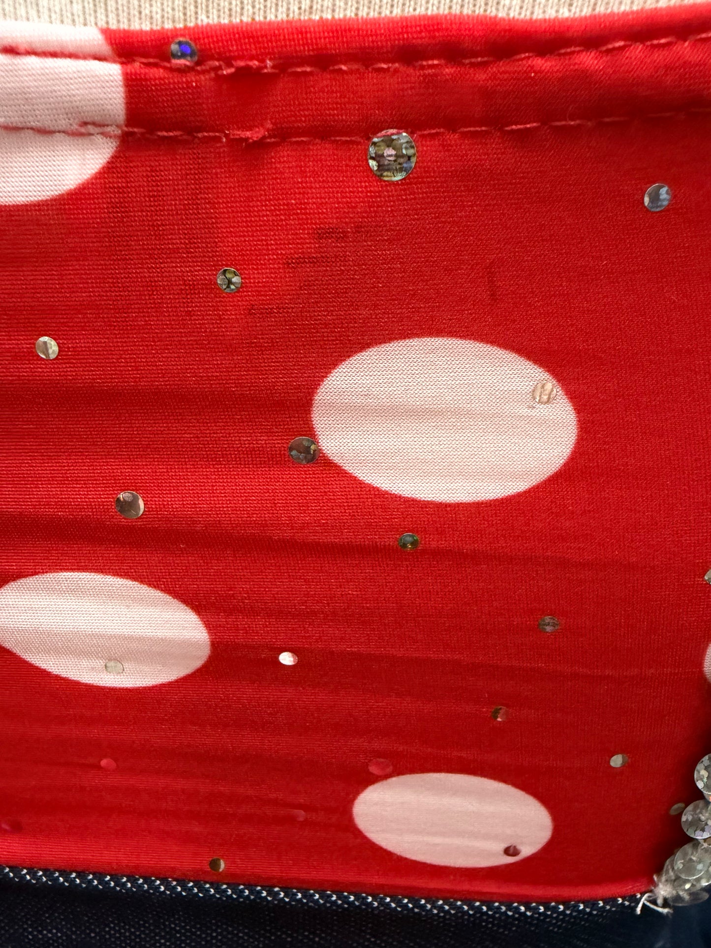 Child X-Small Red Denim Polkadot Costume