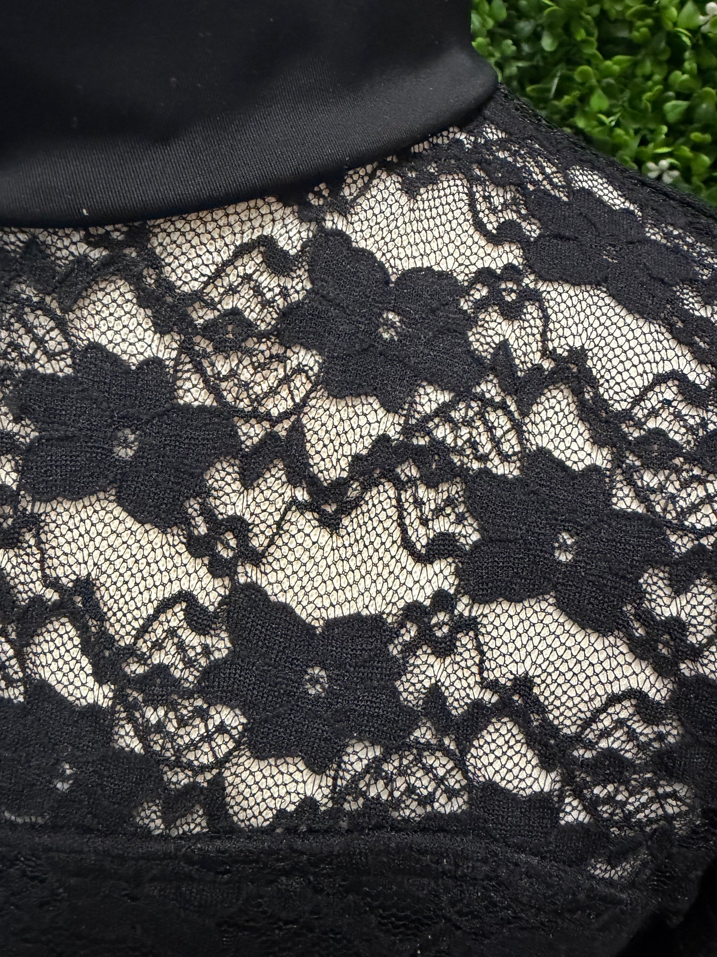 Adult Small Black Lace Biketard