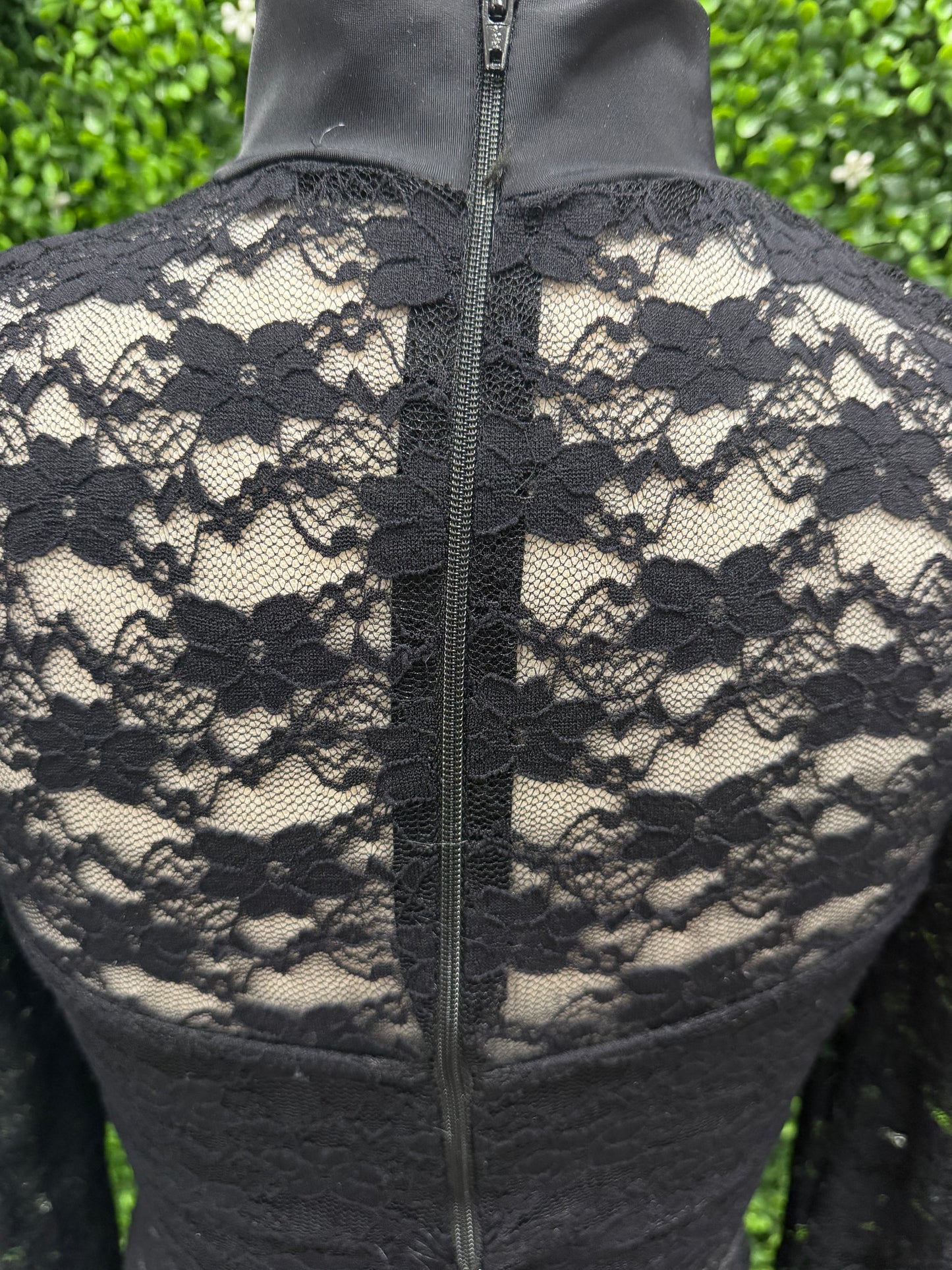 Adult Small Black Lace Biketard