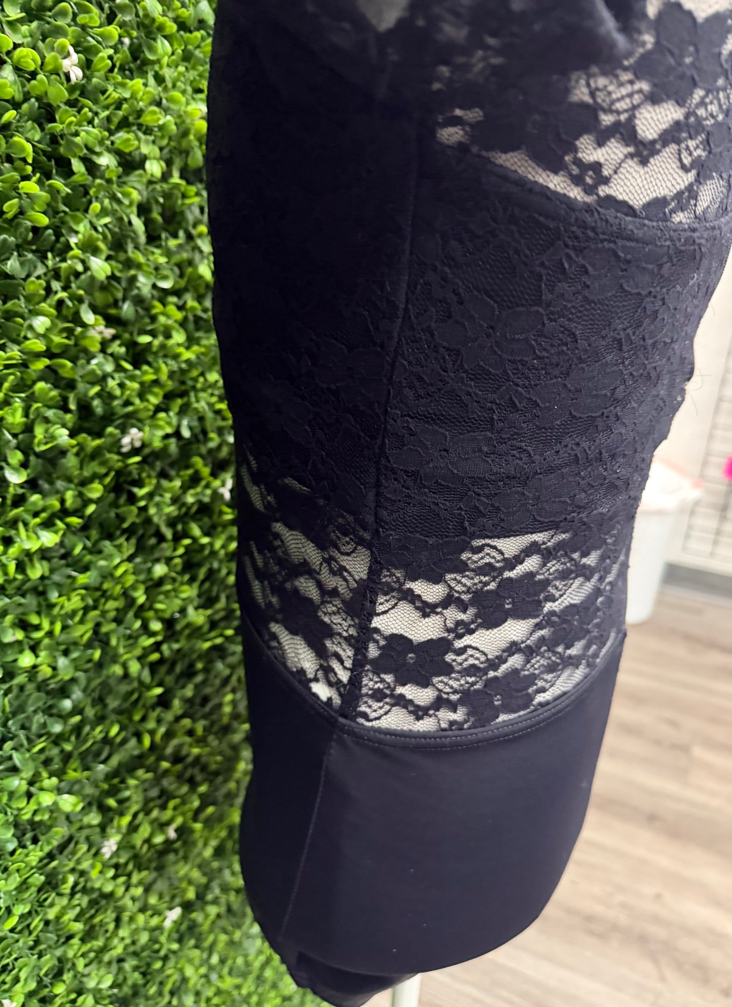 Adult Small Black Lace Biketard