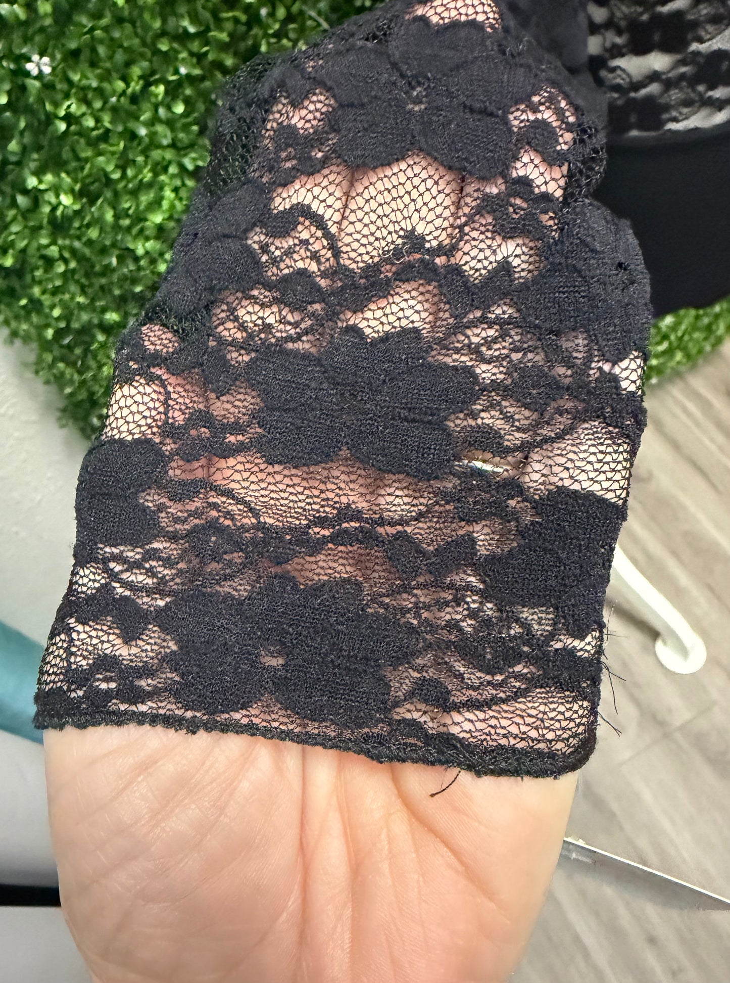 Adult Small Black Lace Biketard
