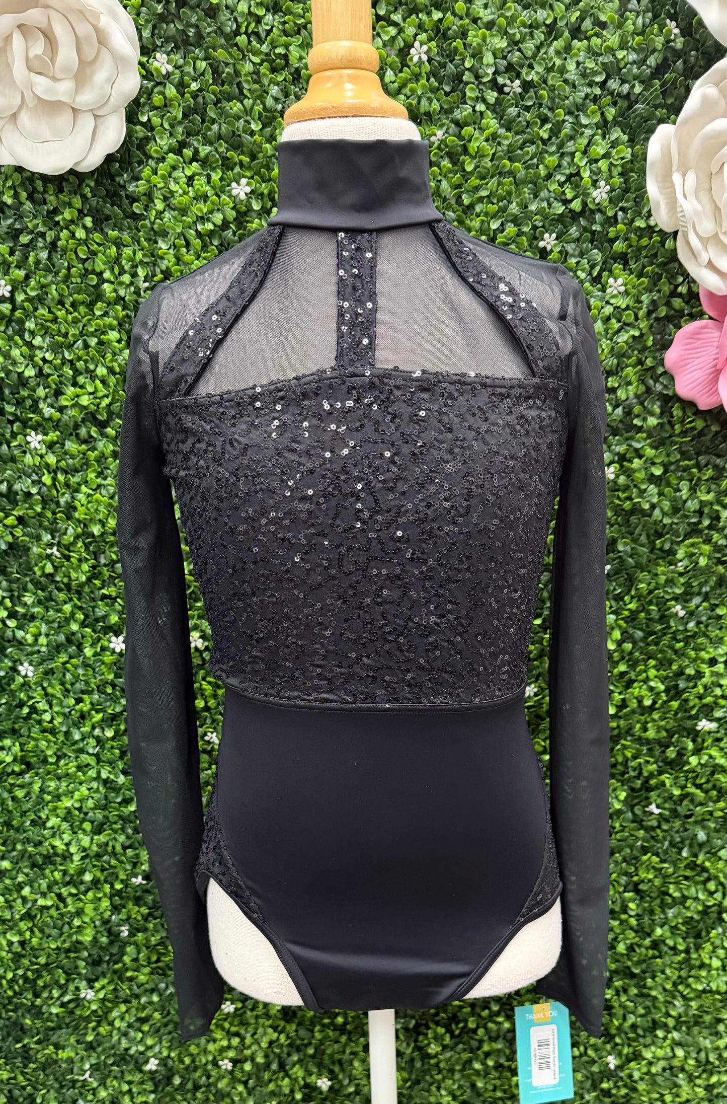 Adult Small Black Sequin Leotard