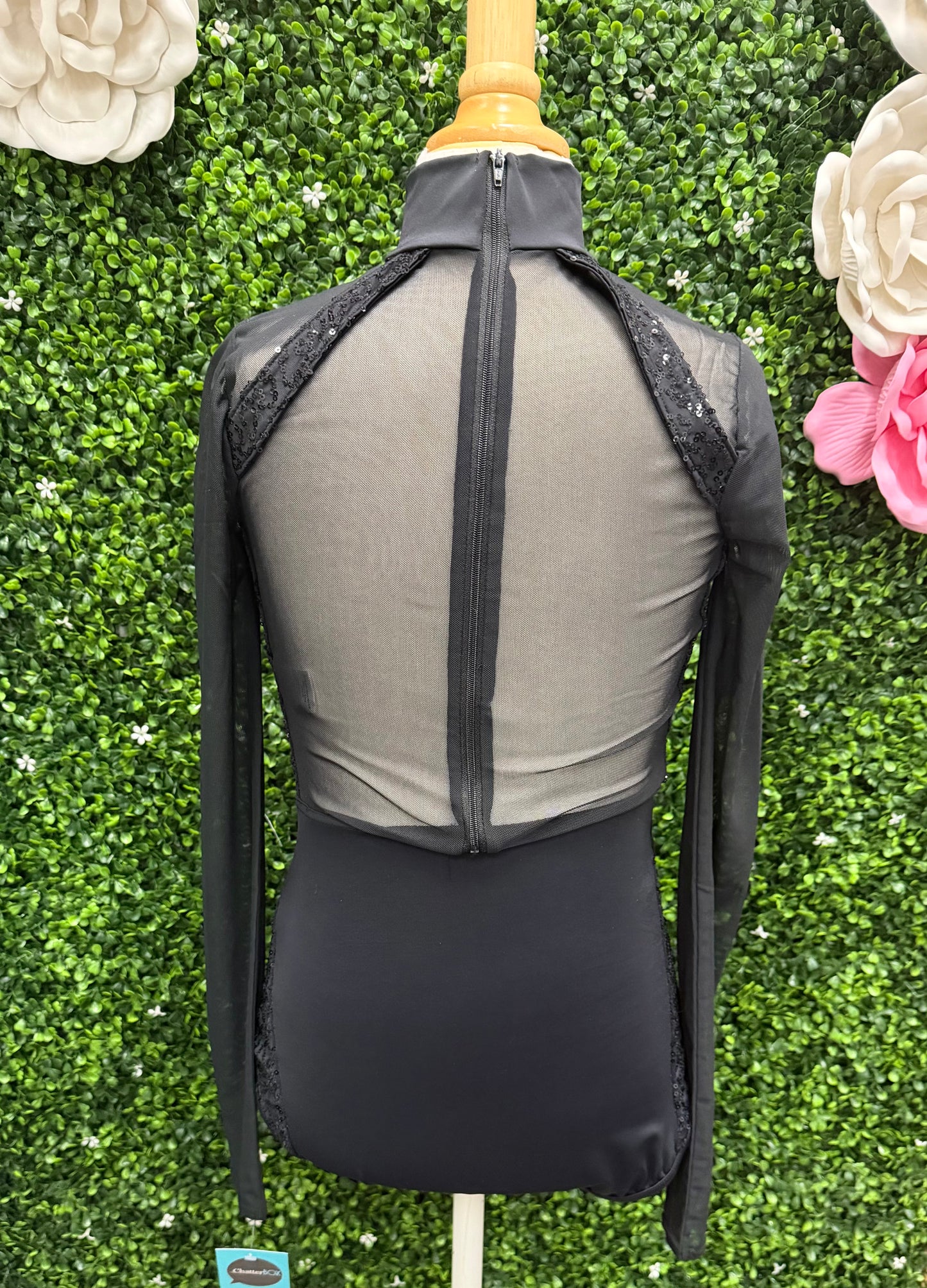 Adult Small Black Sequin Leotard