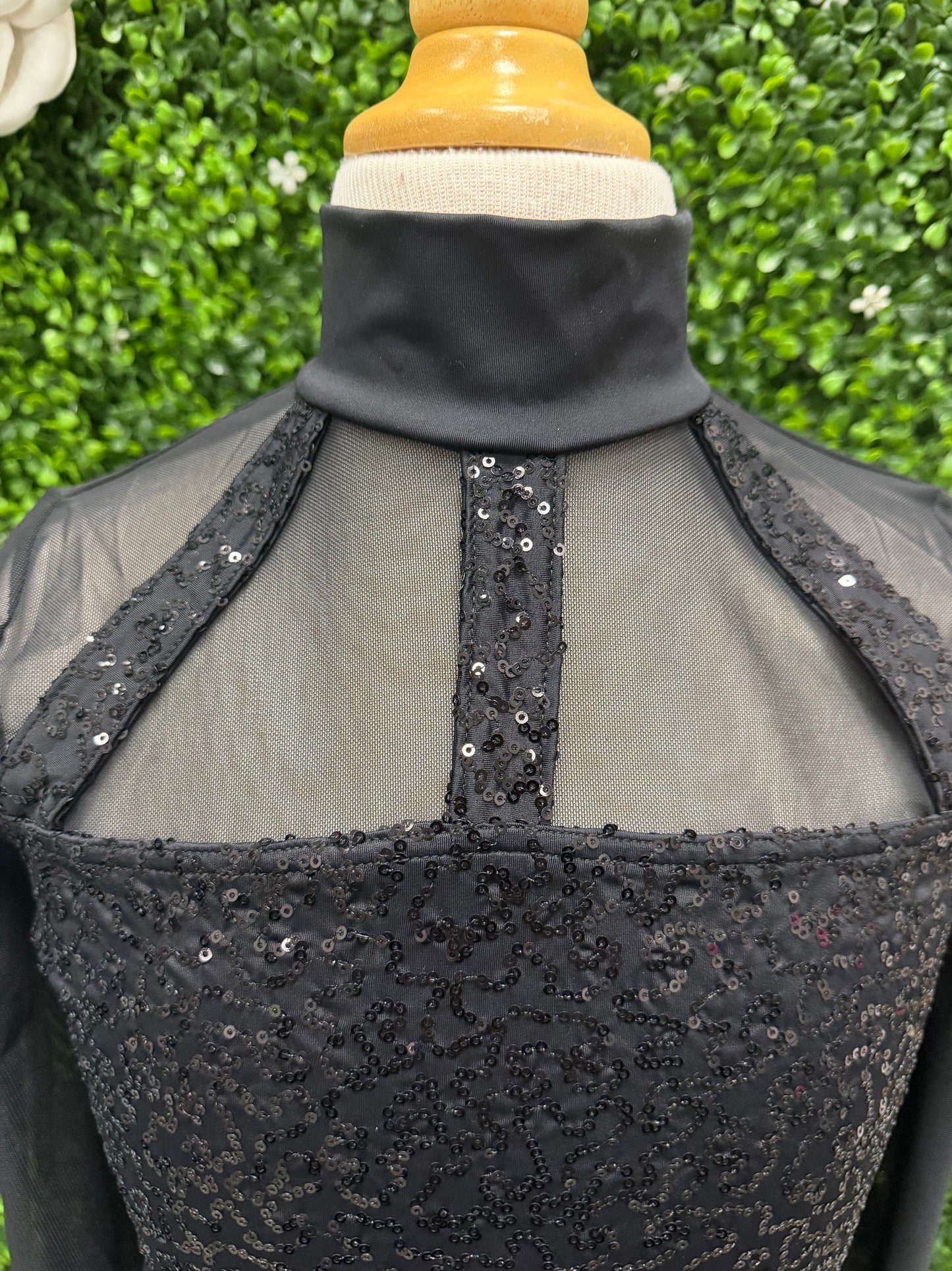 Adult Small Black Sequin Leotard