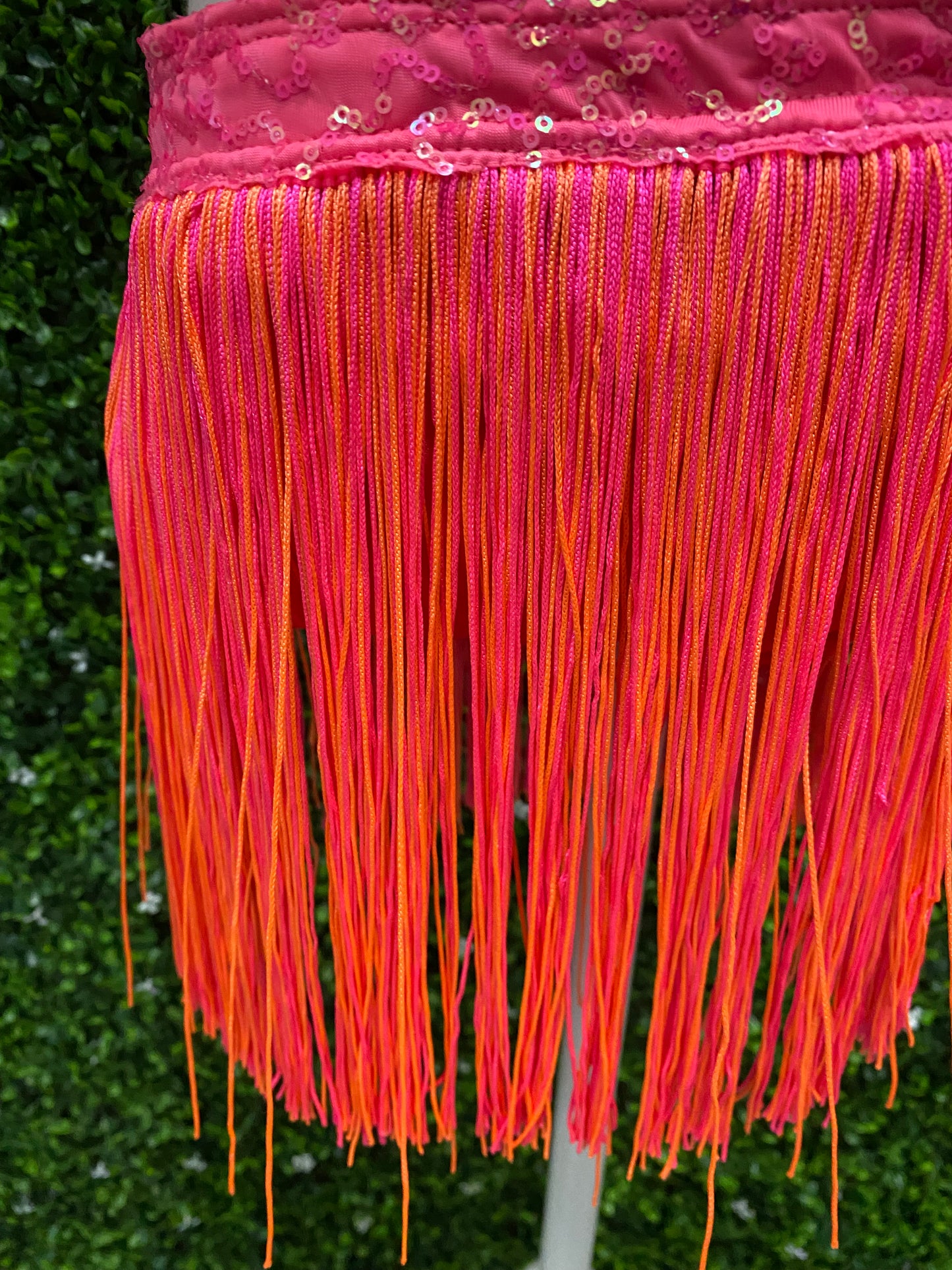 Child Medium Pink and Orange Fringe Costume