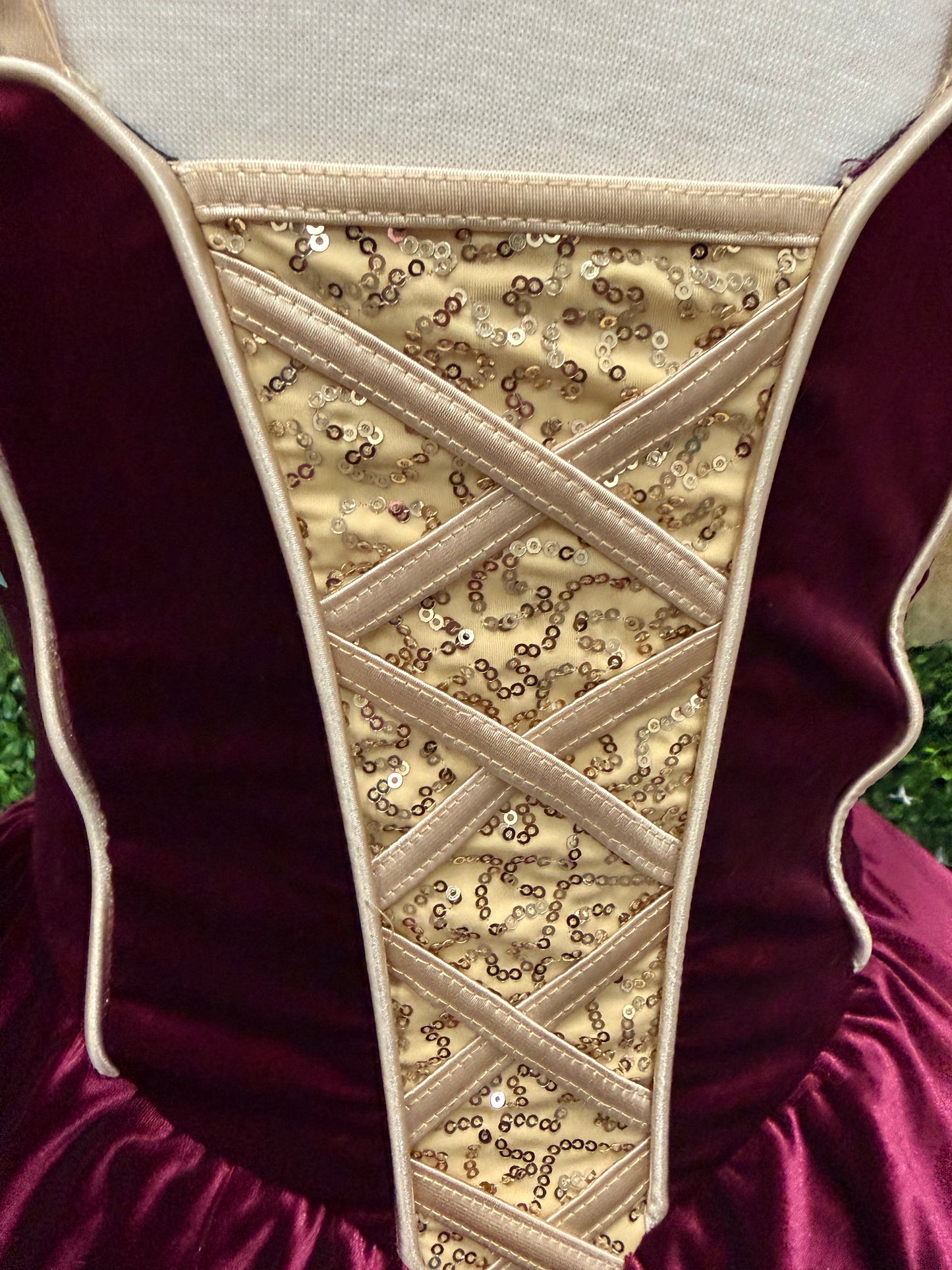 Adult Medium Maroon and Gold Ballet Costume