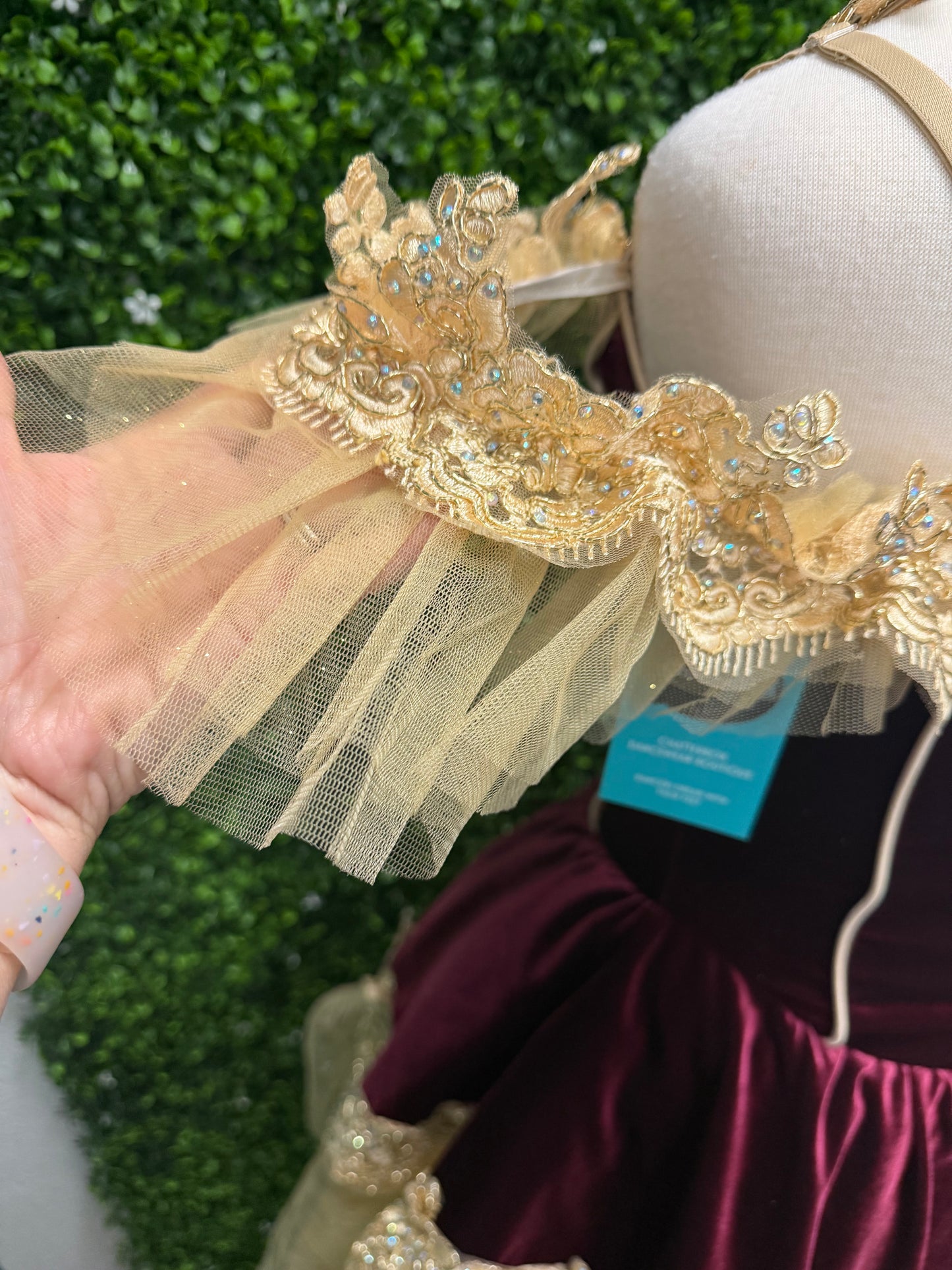 Adult Medium Maroon and Gold Ballet Costume