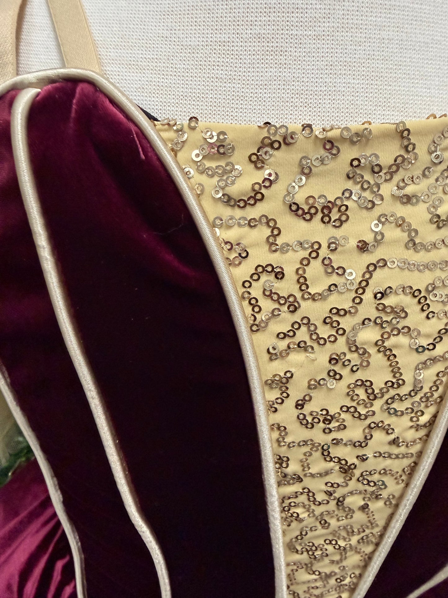 Adult Medium Maroon and Gold Ballet Costume