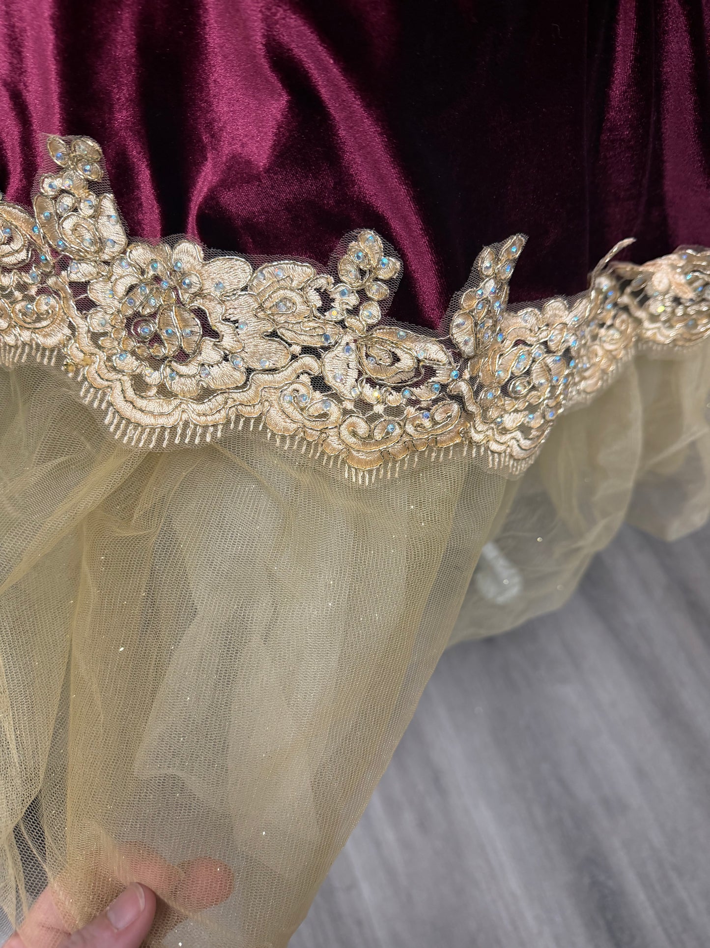 Adult Medium Maroon and Gold Ballet Costume
