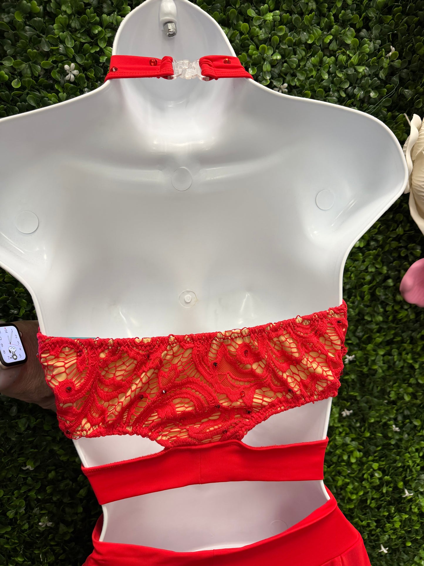 Adult Medium Red Top with Long Skirt