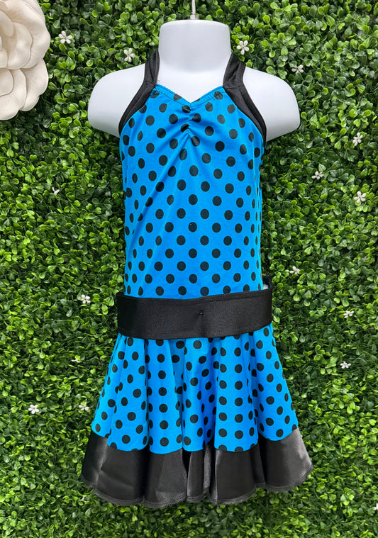 Child Medium Blue/Black Polka Dot Costume