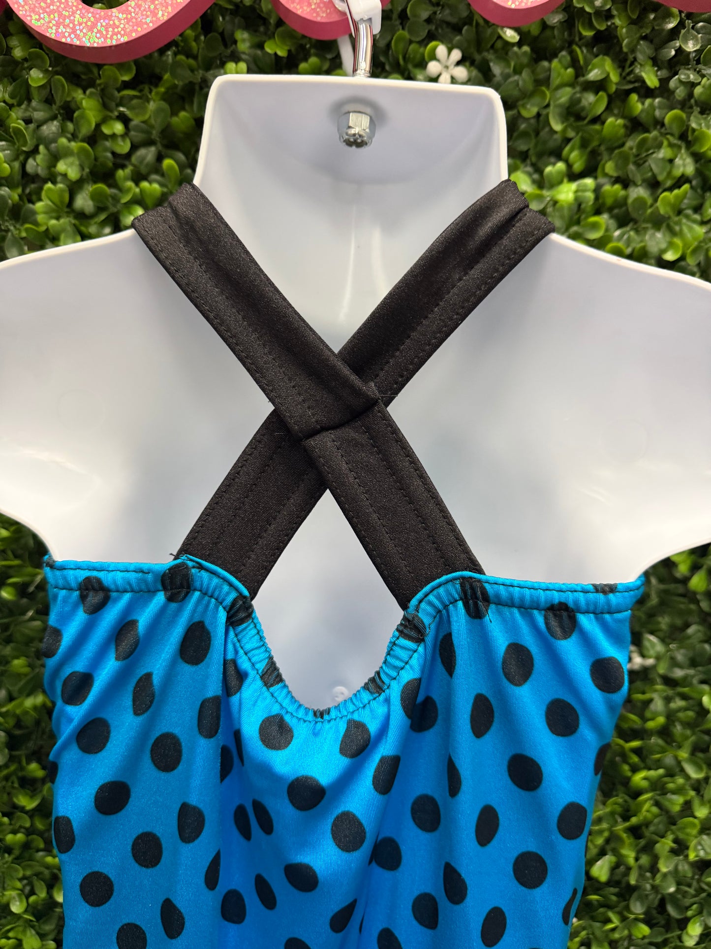 Child Medium Blue/Black Polka Dot Costume