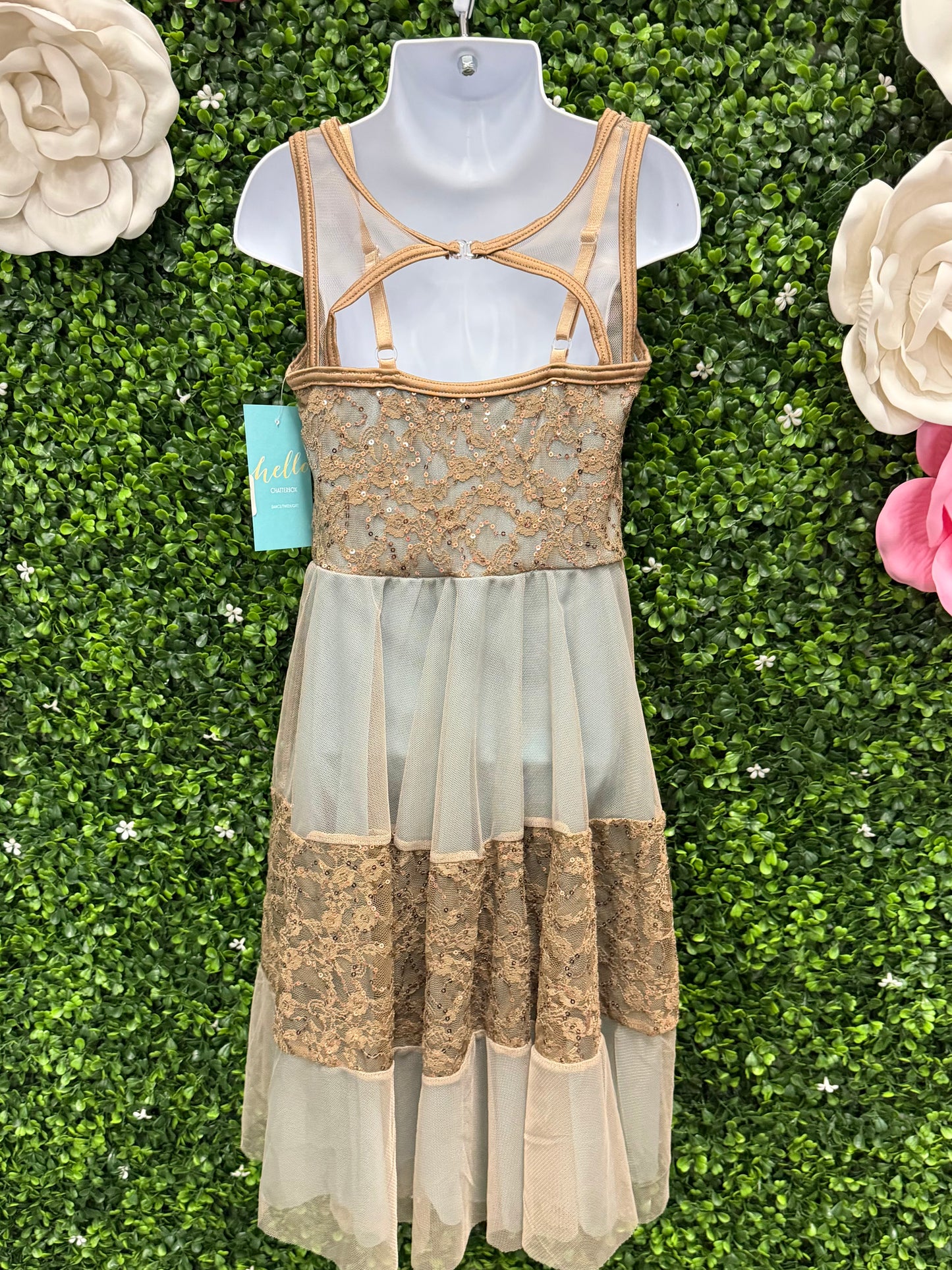 Child Small Green Tan Costume