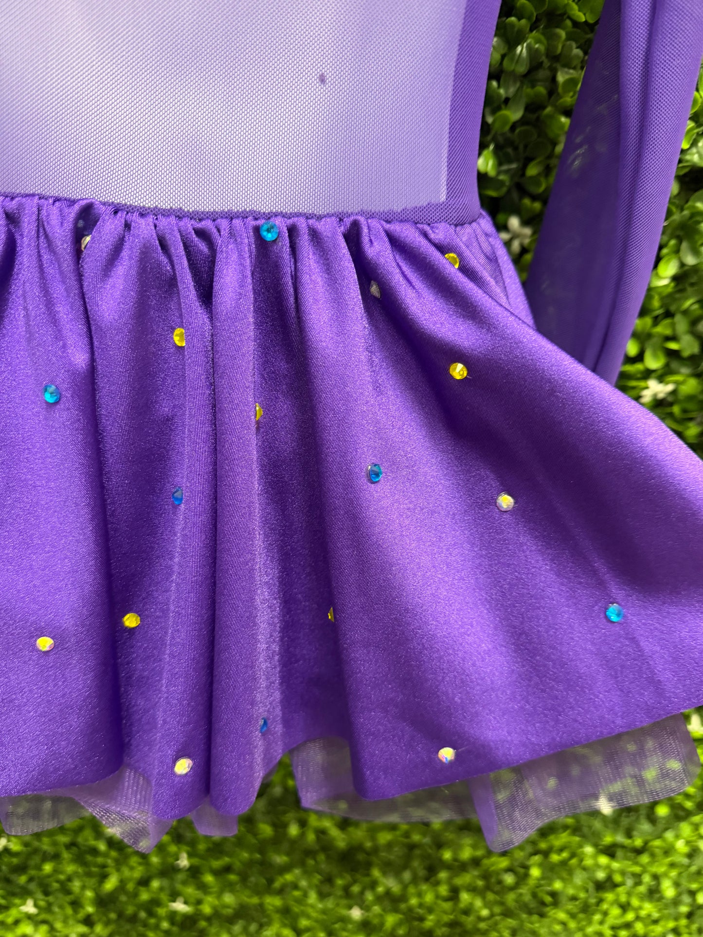 Child Small Purple Half Tulle Skirt Costume