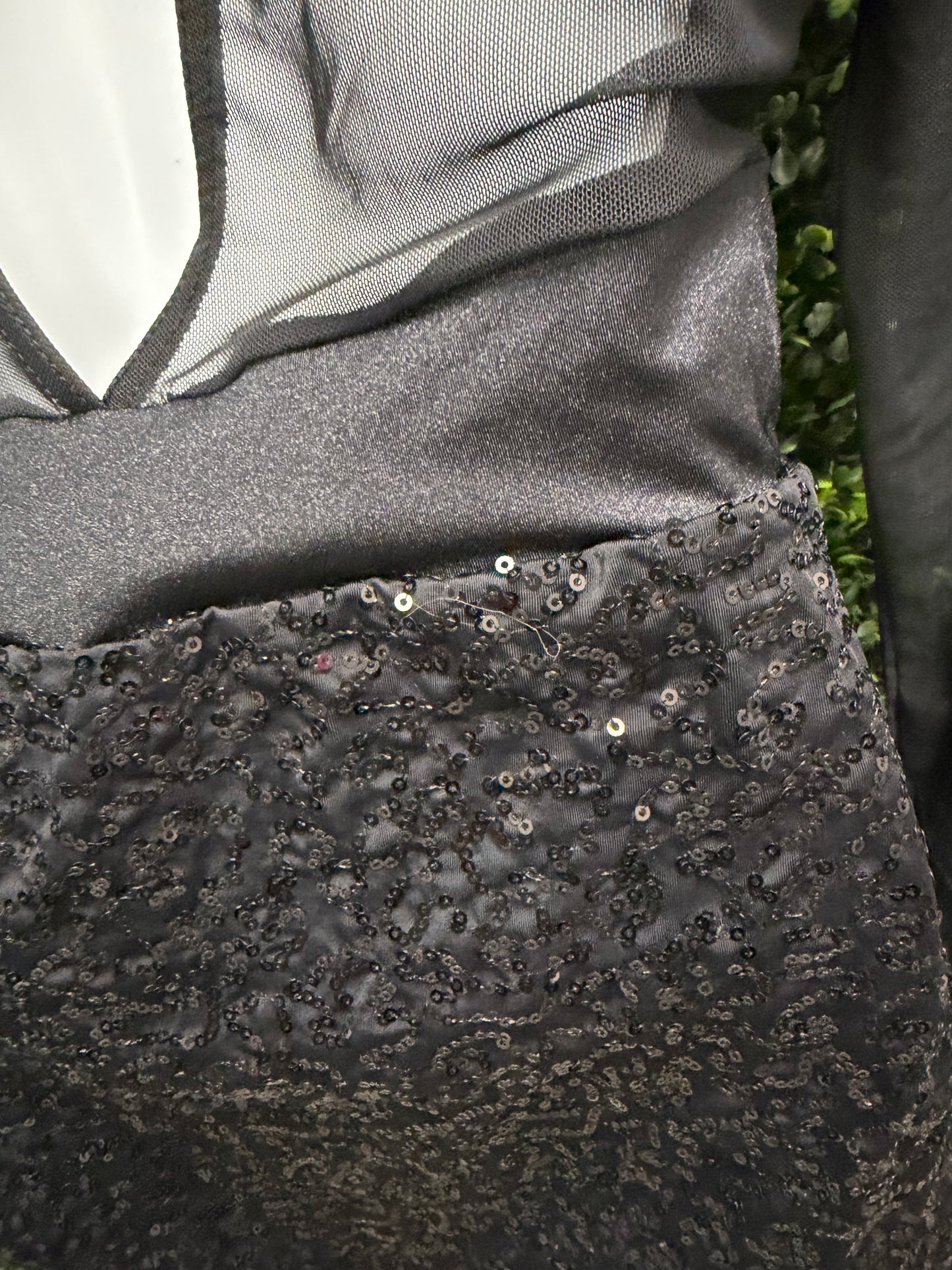 Adult Large Black Leo with Sequin Bottoms Costume
