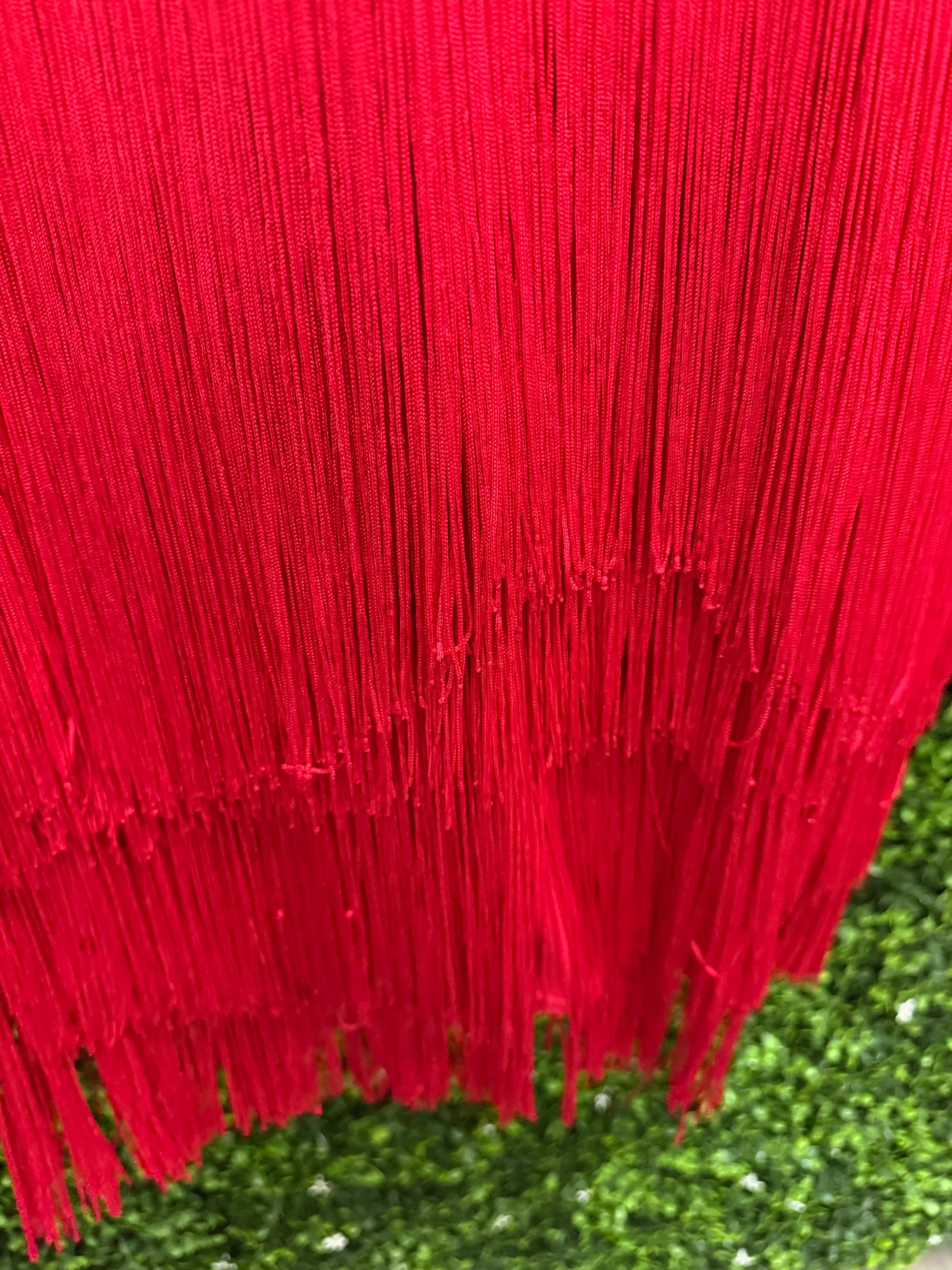 Adult X-Large Red Sequin Fringe Dress