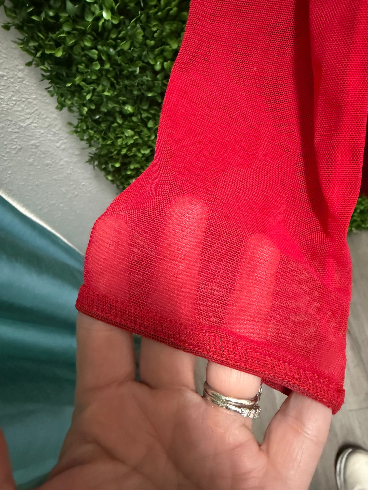 Adult X-Large Red Sequin Fringe Dress