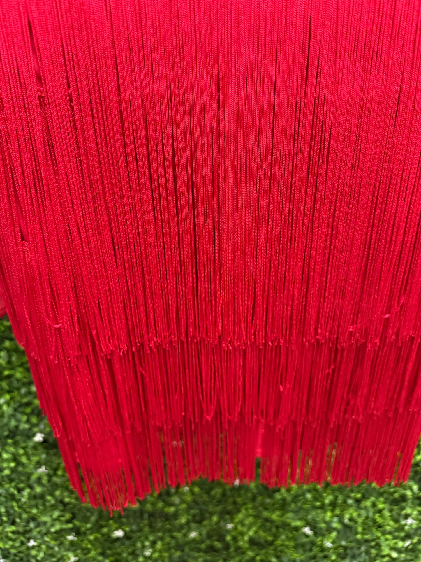 Adult X-Large Red Sequin Fringe Dress