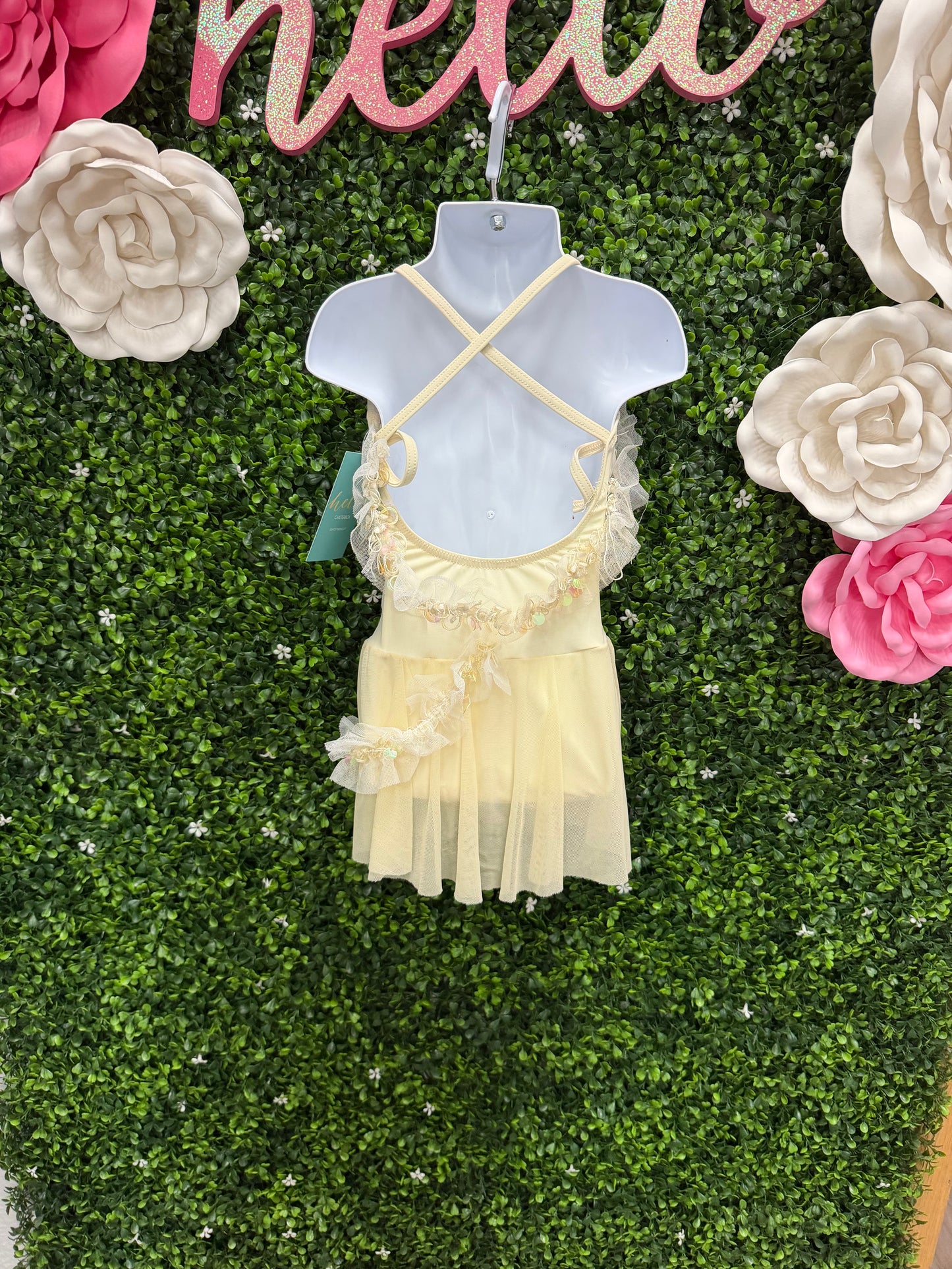 Child Small Cream Ruffle Costume