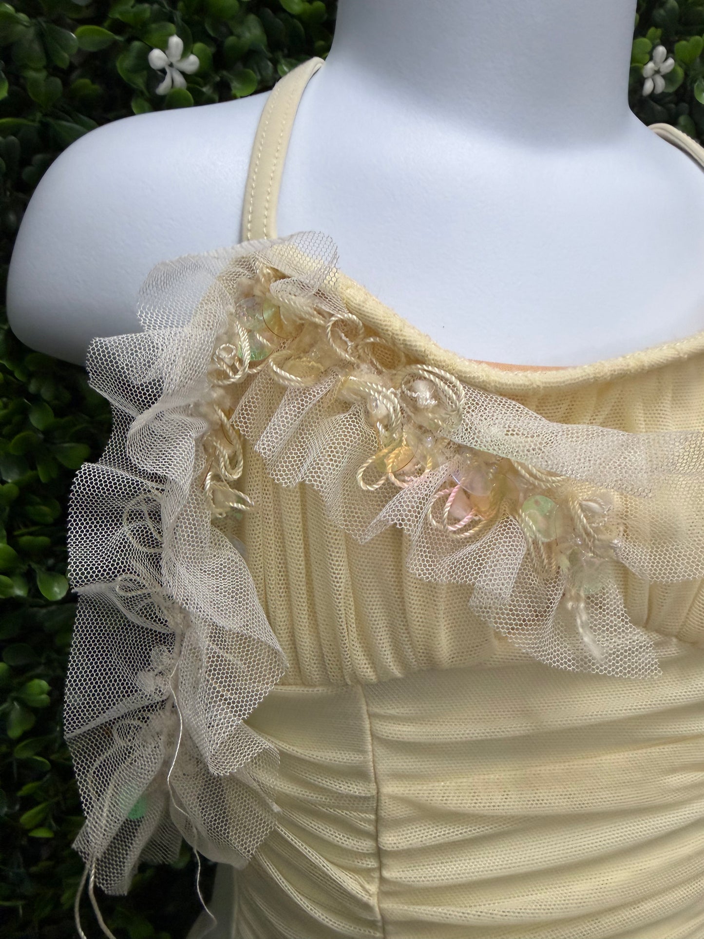 Child Small Cream Ruffle Costume