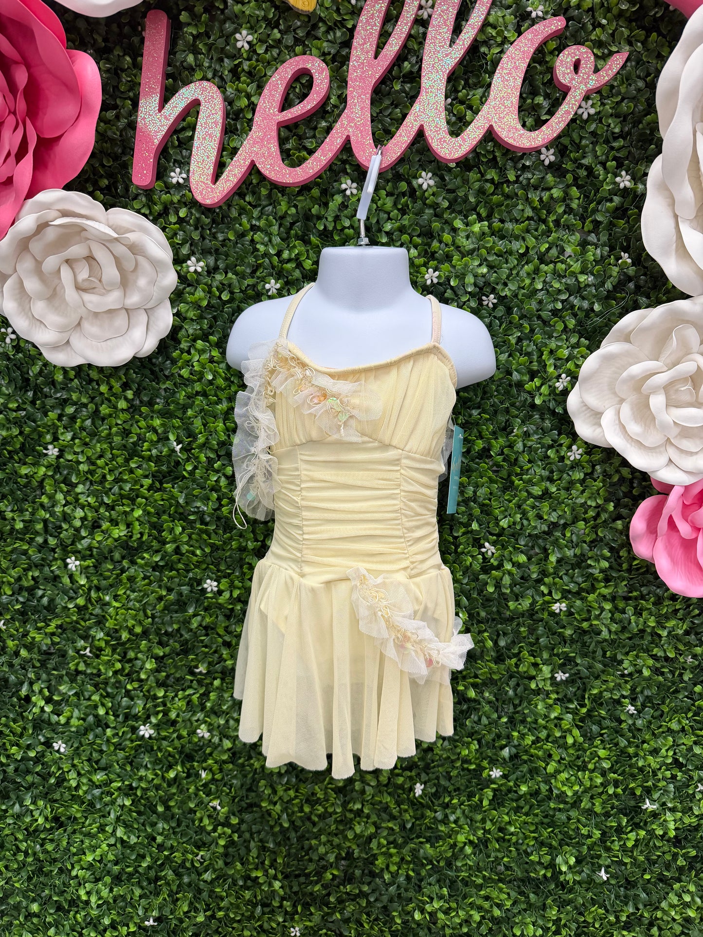 Child Small Cream Ruffle Costume