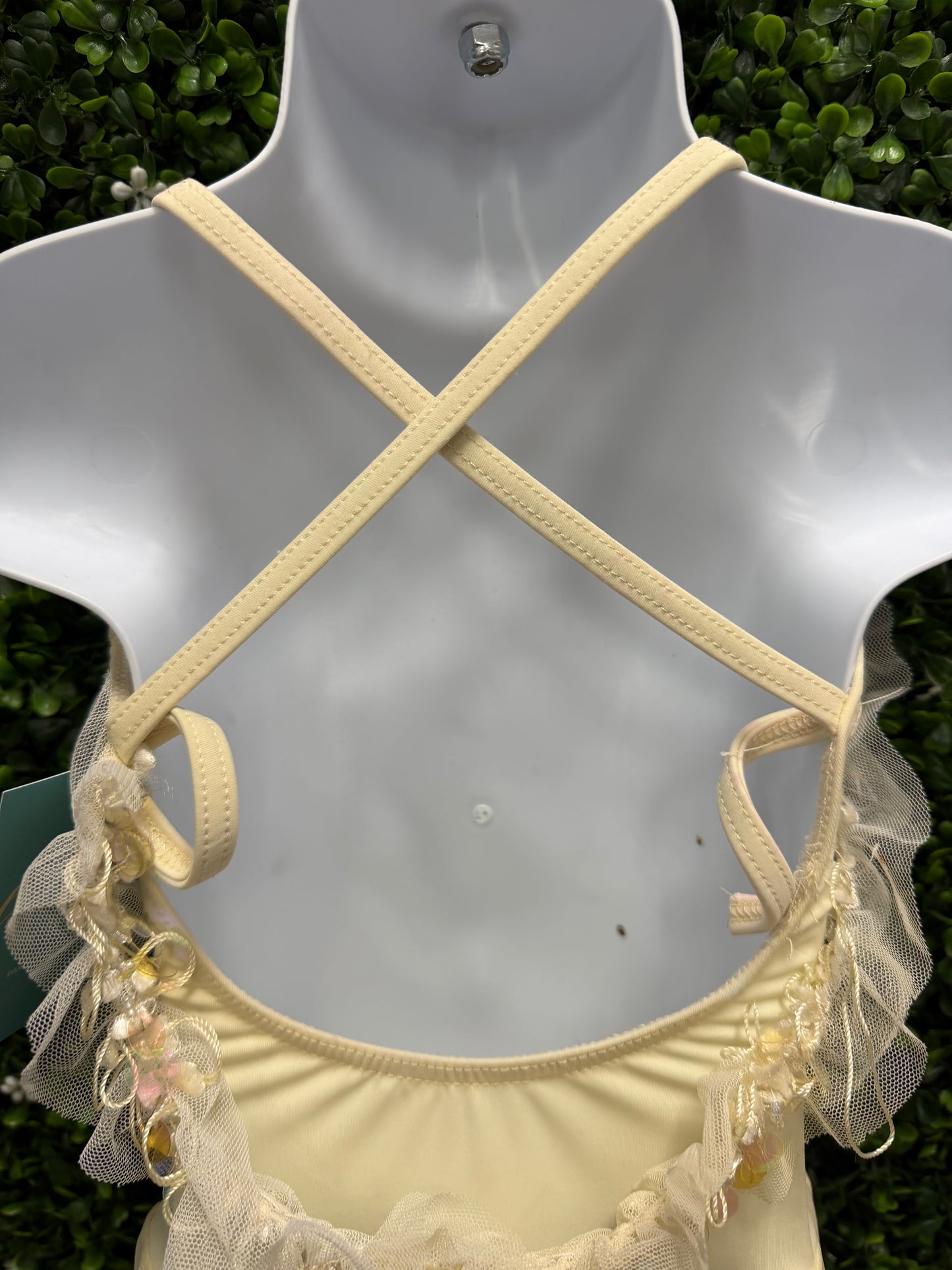 Child Small Cream Ruffle Costume