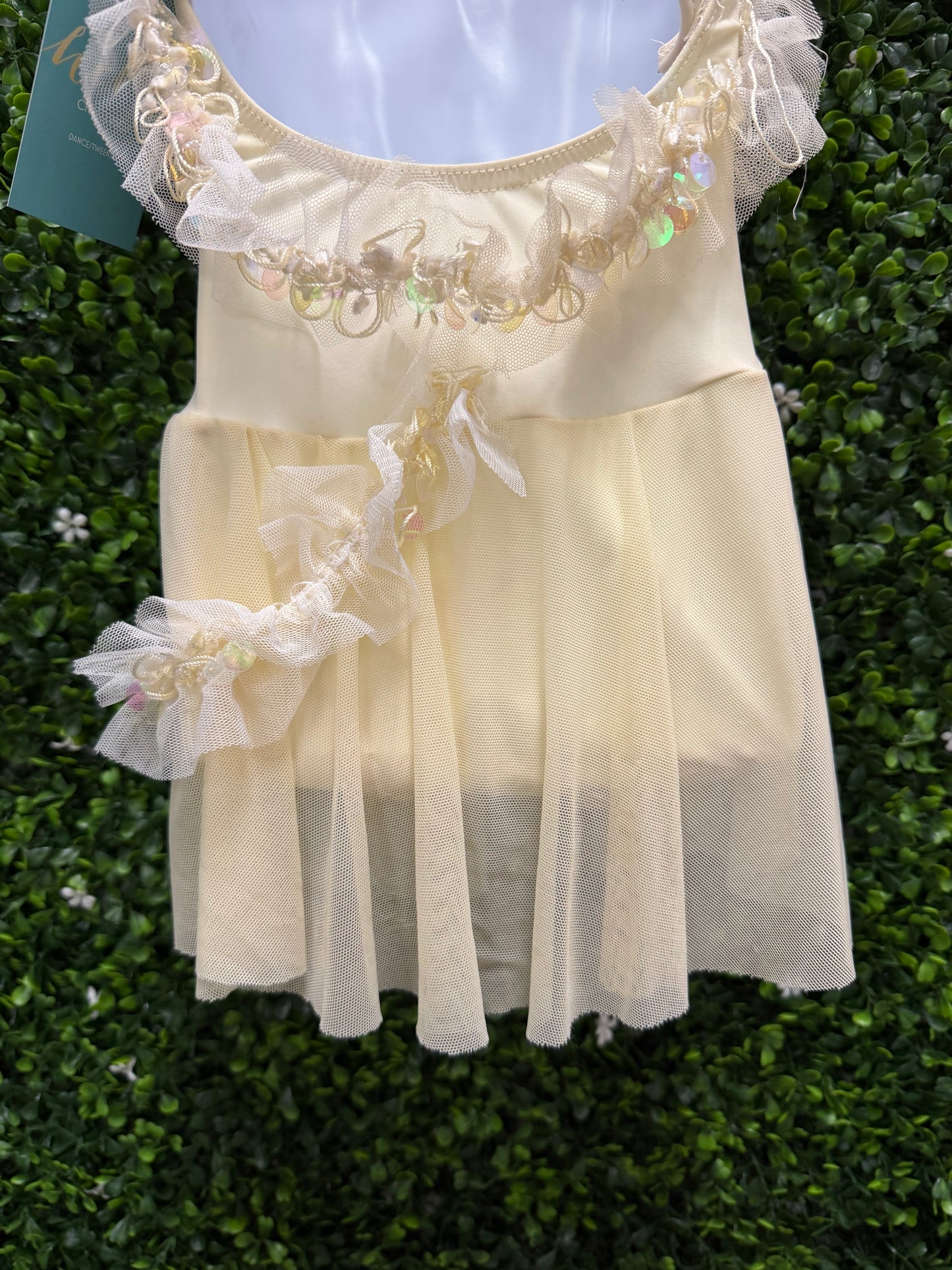 Child Small Cream Ruffle Costume