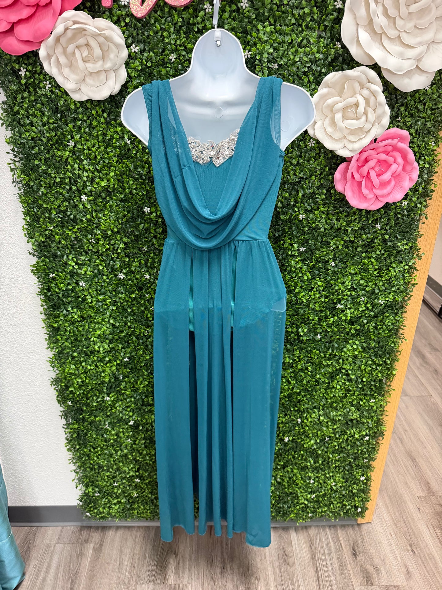 Adult Small Teal Dance Dress