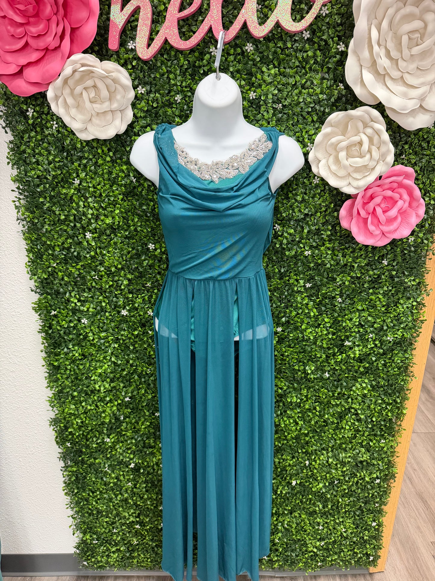 Adult Small Teal Dance Dress
