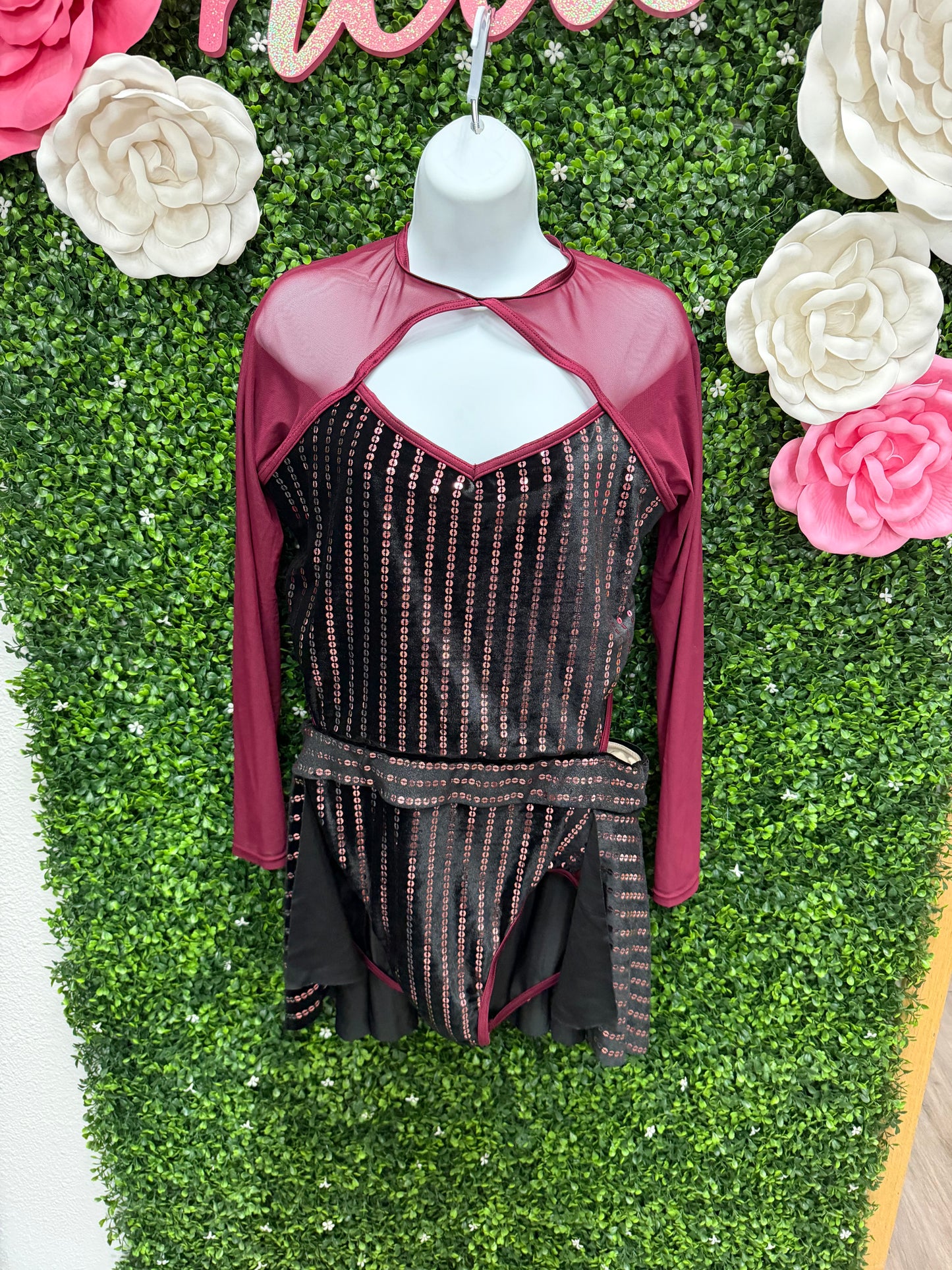 Adult X-Large Maroon Black Costume