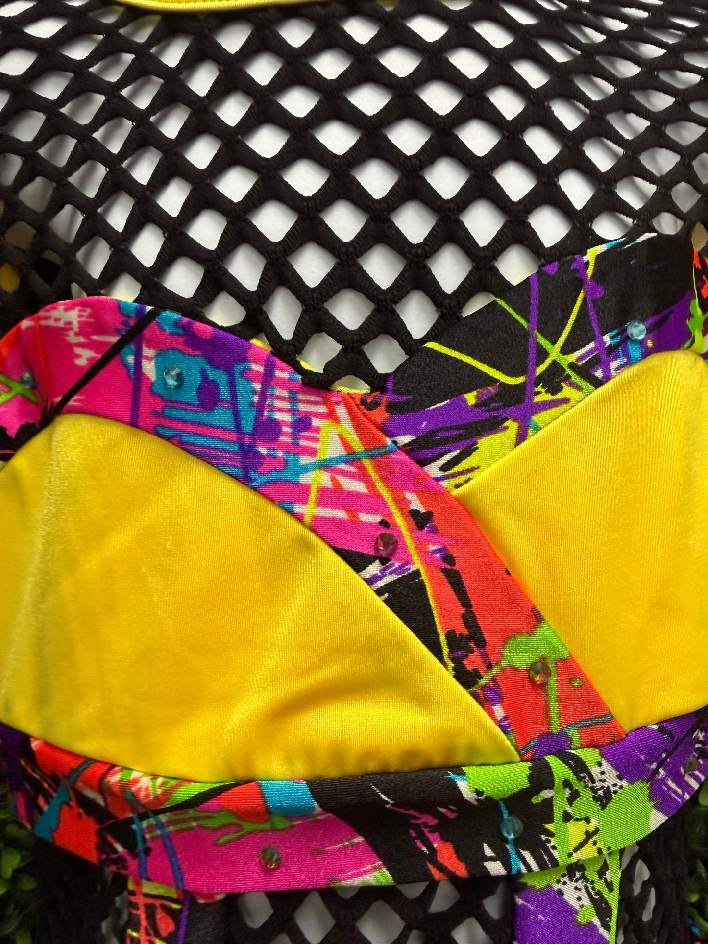 Child Medium Yellow Black Splatter Costume