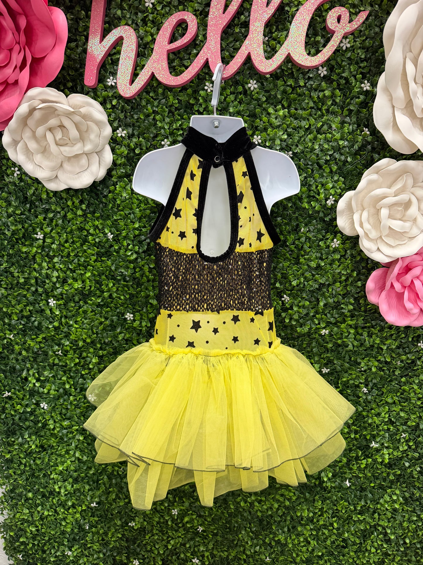 Child Small Yellow and Black Star Costume